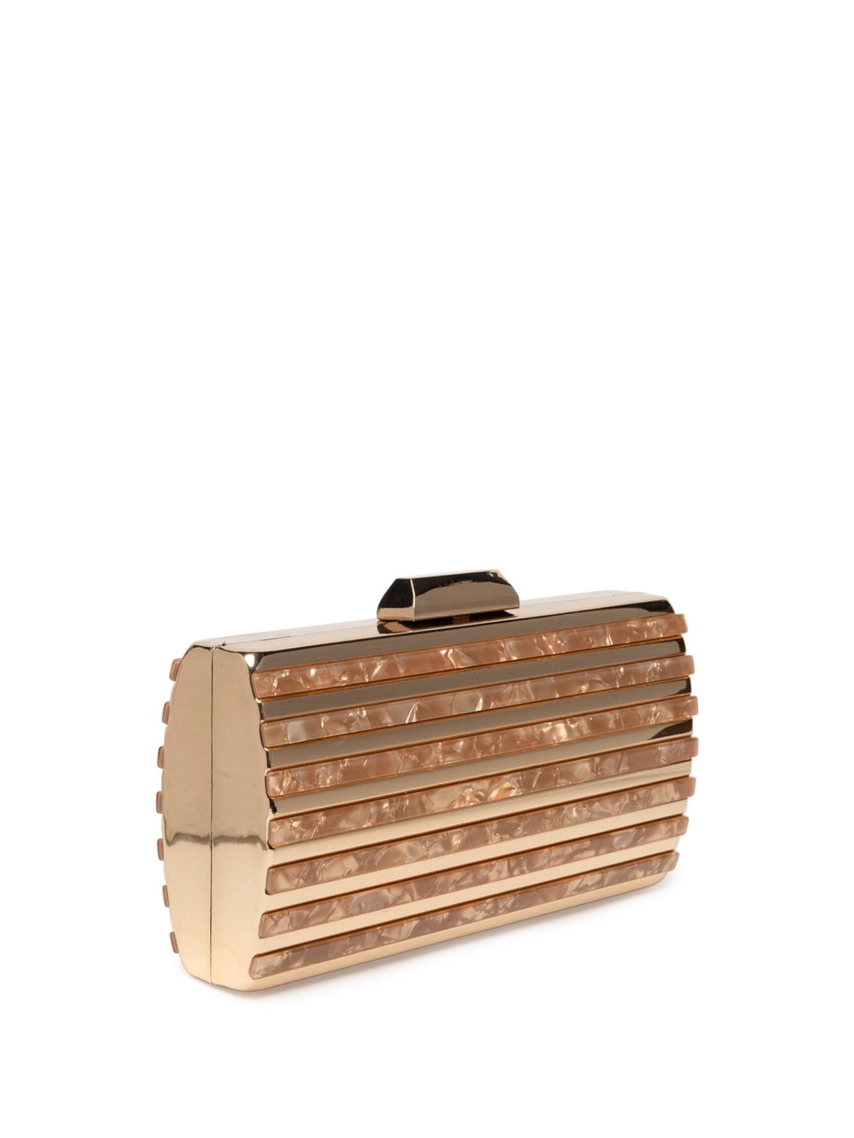 Bolsa Clutch Feminina Perolada Dourada Market 33