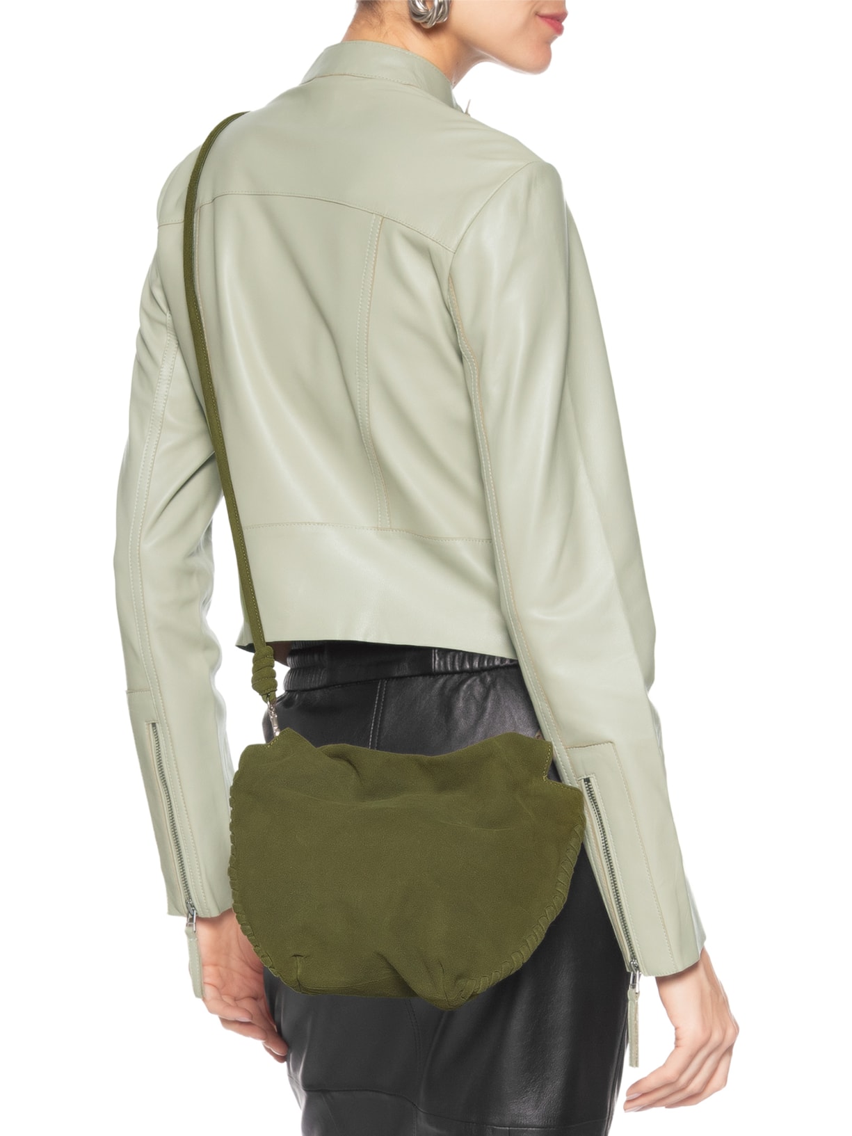 Bolsa De Chamois Mini Metal Snake Verde Animale
