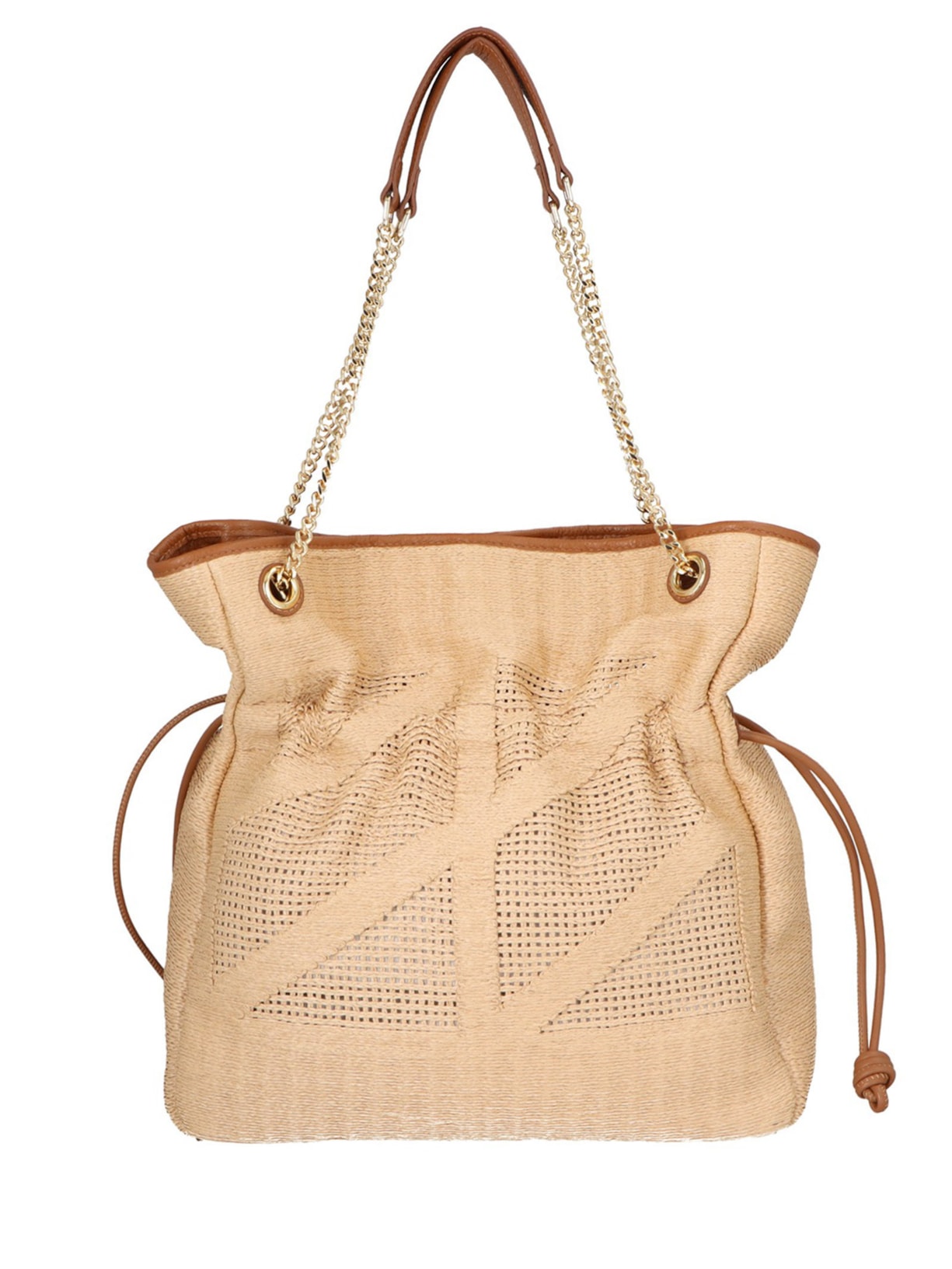 Bolsa De Ombro Feminina Cabedal Viena Bege Luiza Barcelos