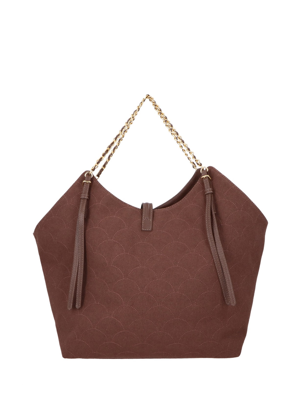 Bolsa De Ombro Feminina Lona Cargo Dubl Viena Marrom Luiza Barcelos