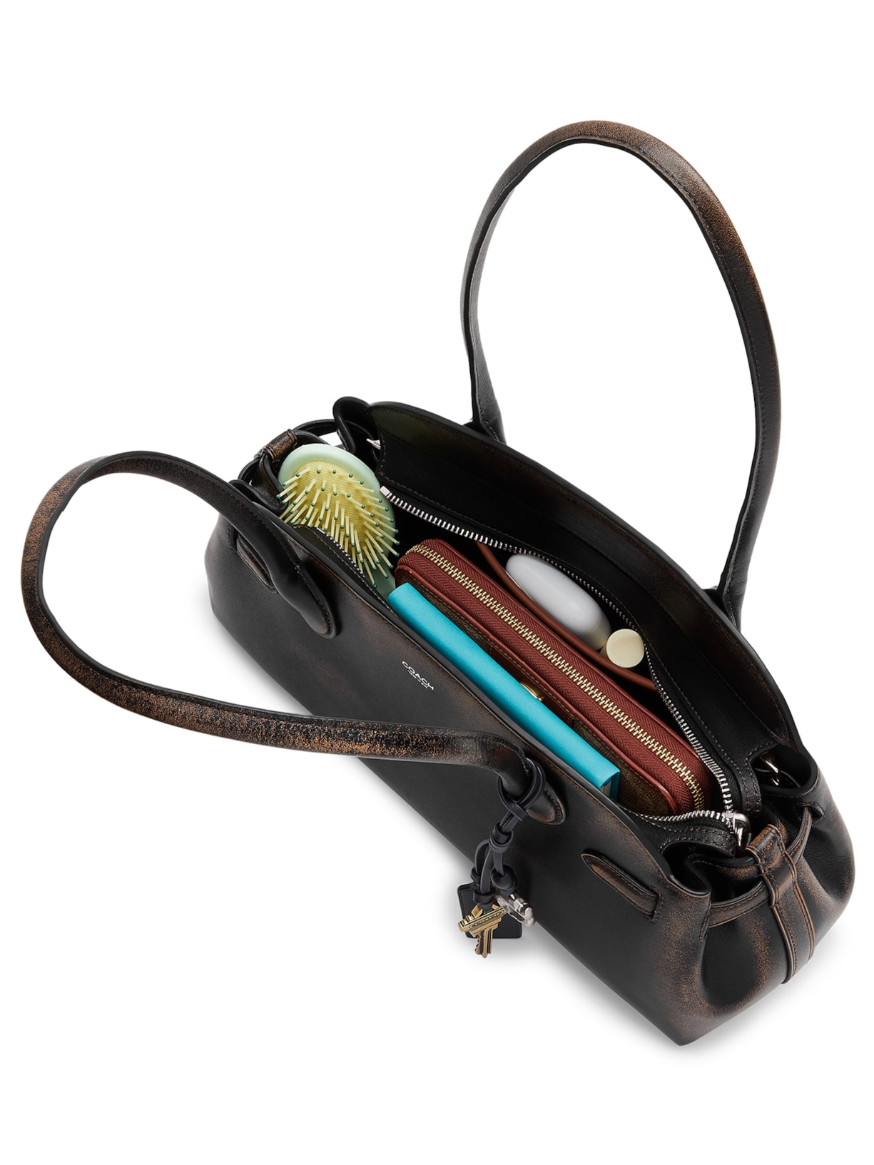 Bolsa Empire Carryall 34 Loved Leather Feminino  Preto Coach