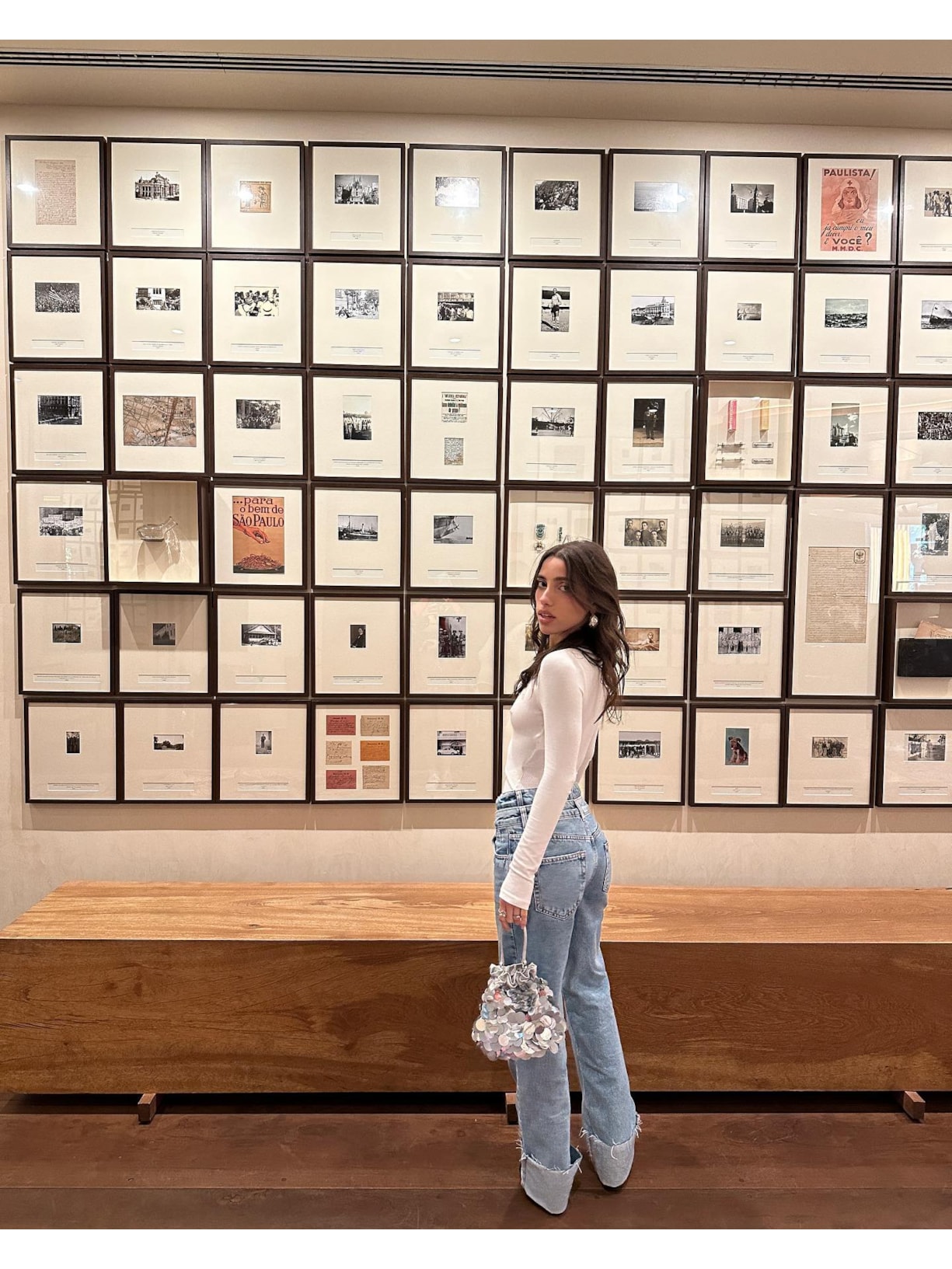 Bolsa Feminina Afrodite Bordada Prata Glorinha Paranaguá