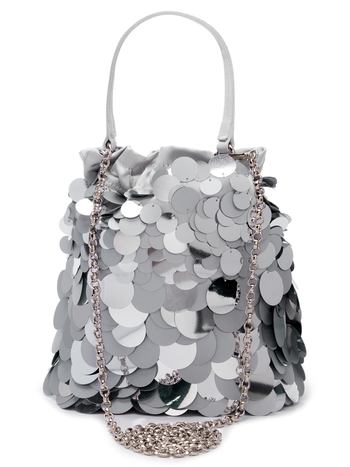 Bolsa Feminina Afrodite Bordada Prata Glorinha Paranaguá