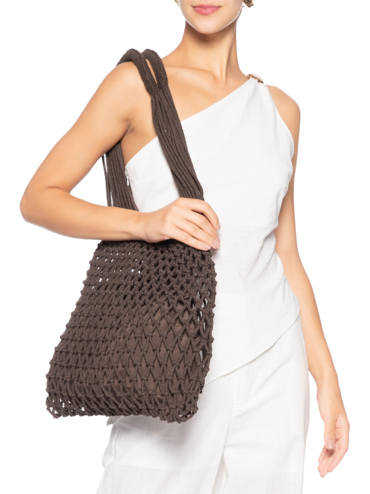 Bolsa Feminina Alessandra Bag Marrom Nannacay