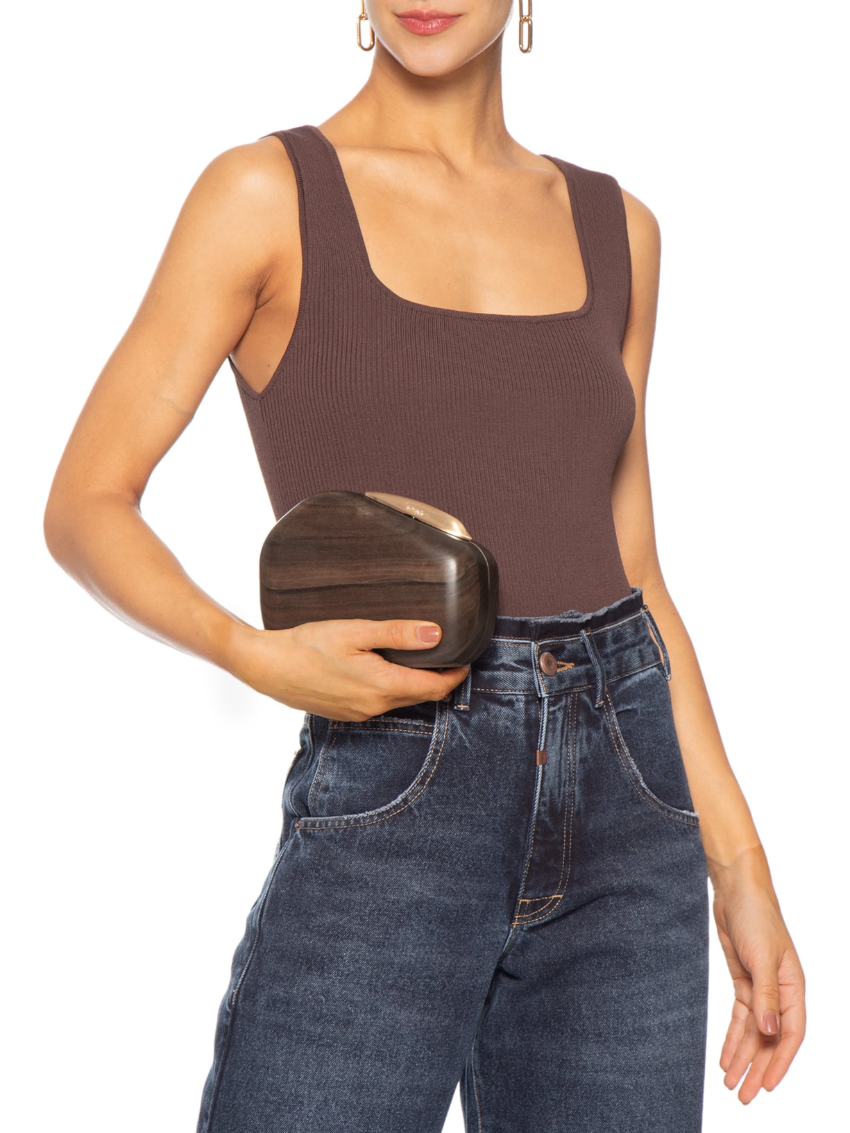 Bolsa Feminina Althea Clutch – Marrom Cult Gaia