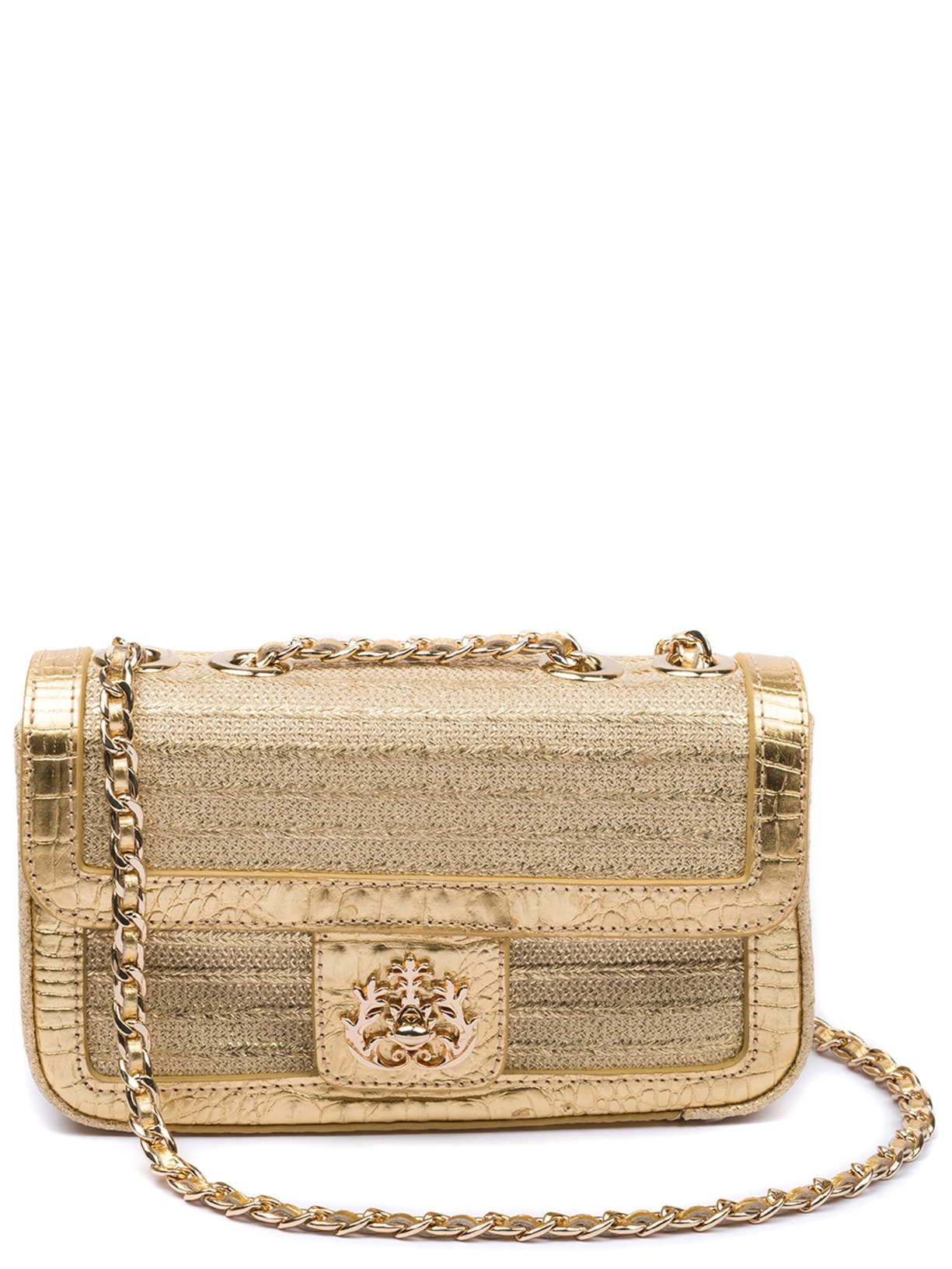 Bolsa Feminina Anne Em Palha - Dourado