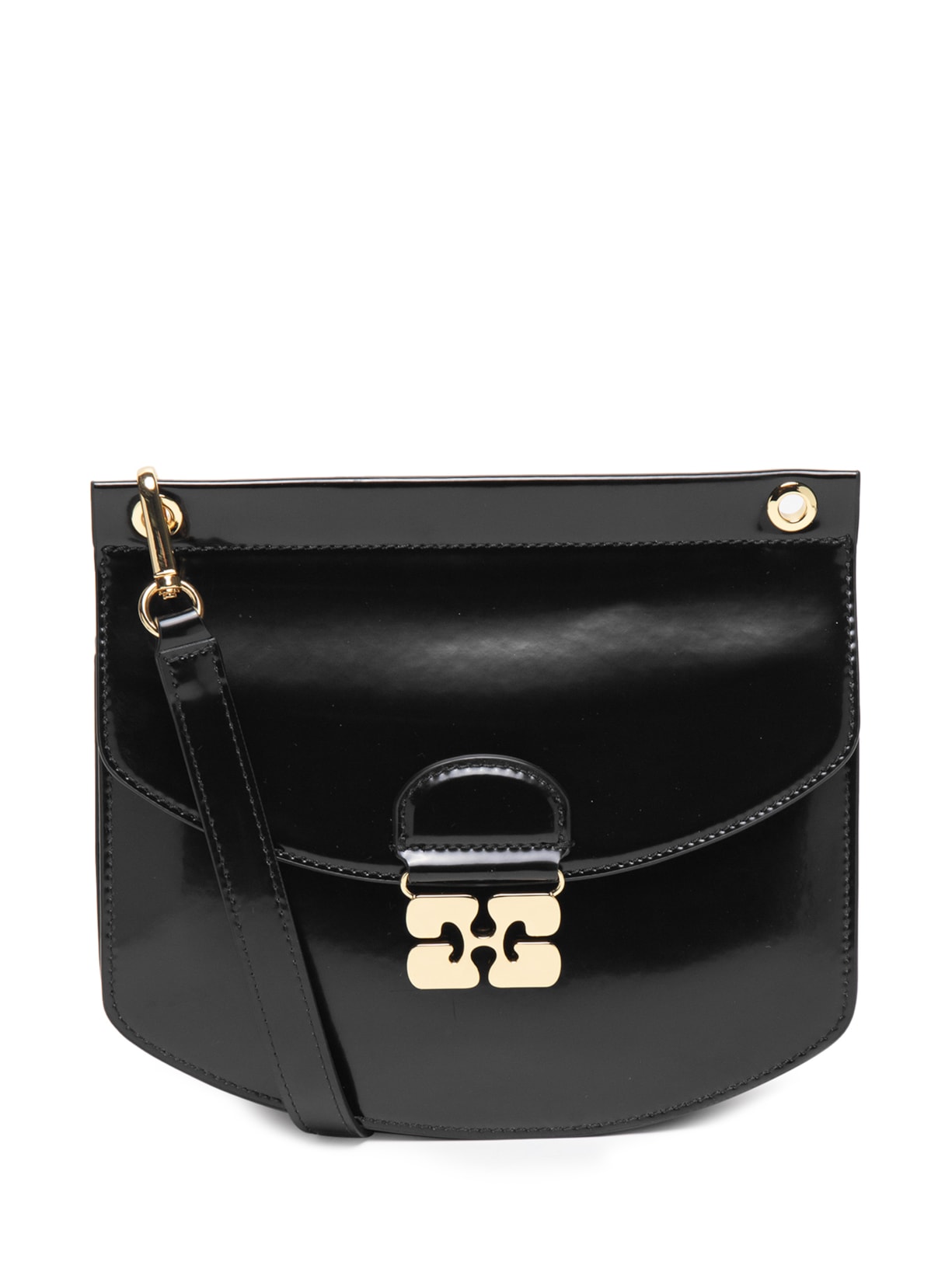 Bolsa Feminina Apo-G Média Patent - Preto