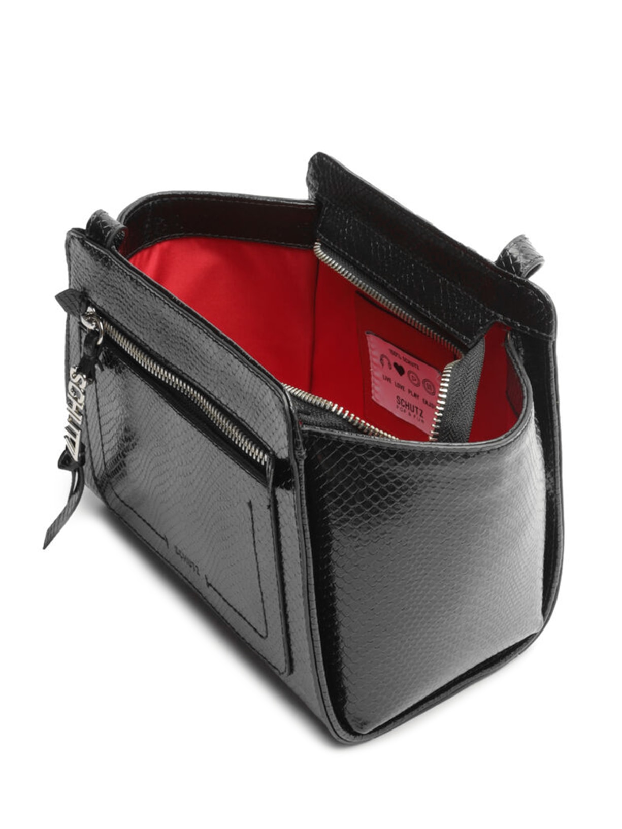 Bolsa Feminina Arizona Tecno Croco Preto Schutz