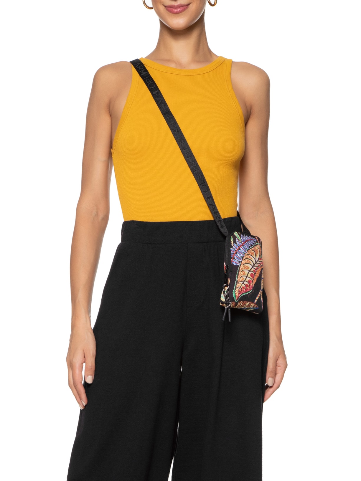 Bolsa Feminina Arpoador Folhagem Cool Preto Farm Etc