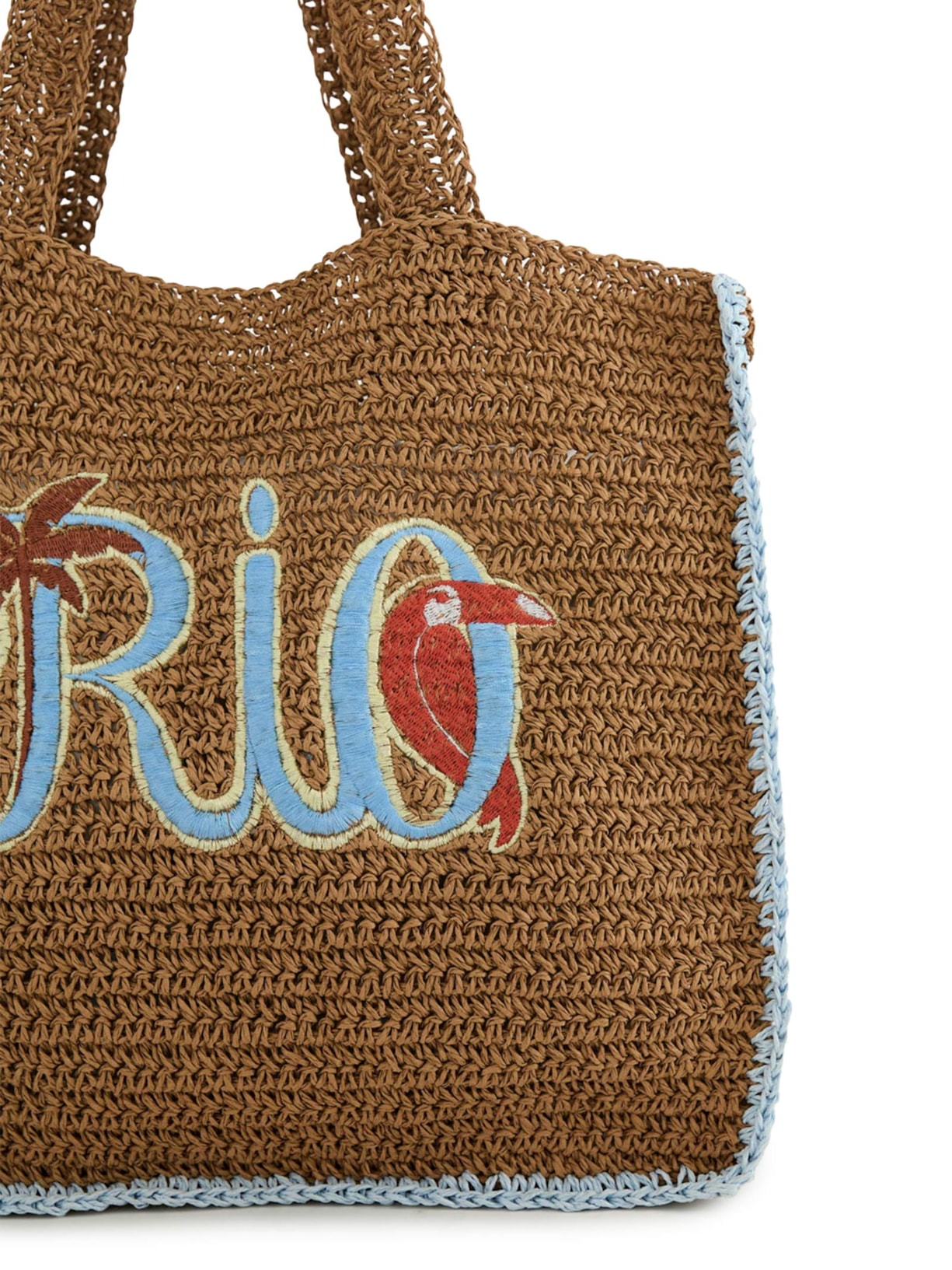 Bolsa Feminina Artesanal Rio Tipográfico Liso M Bege Farm Etc