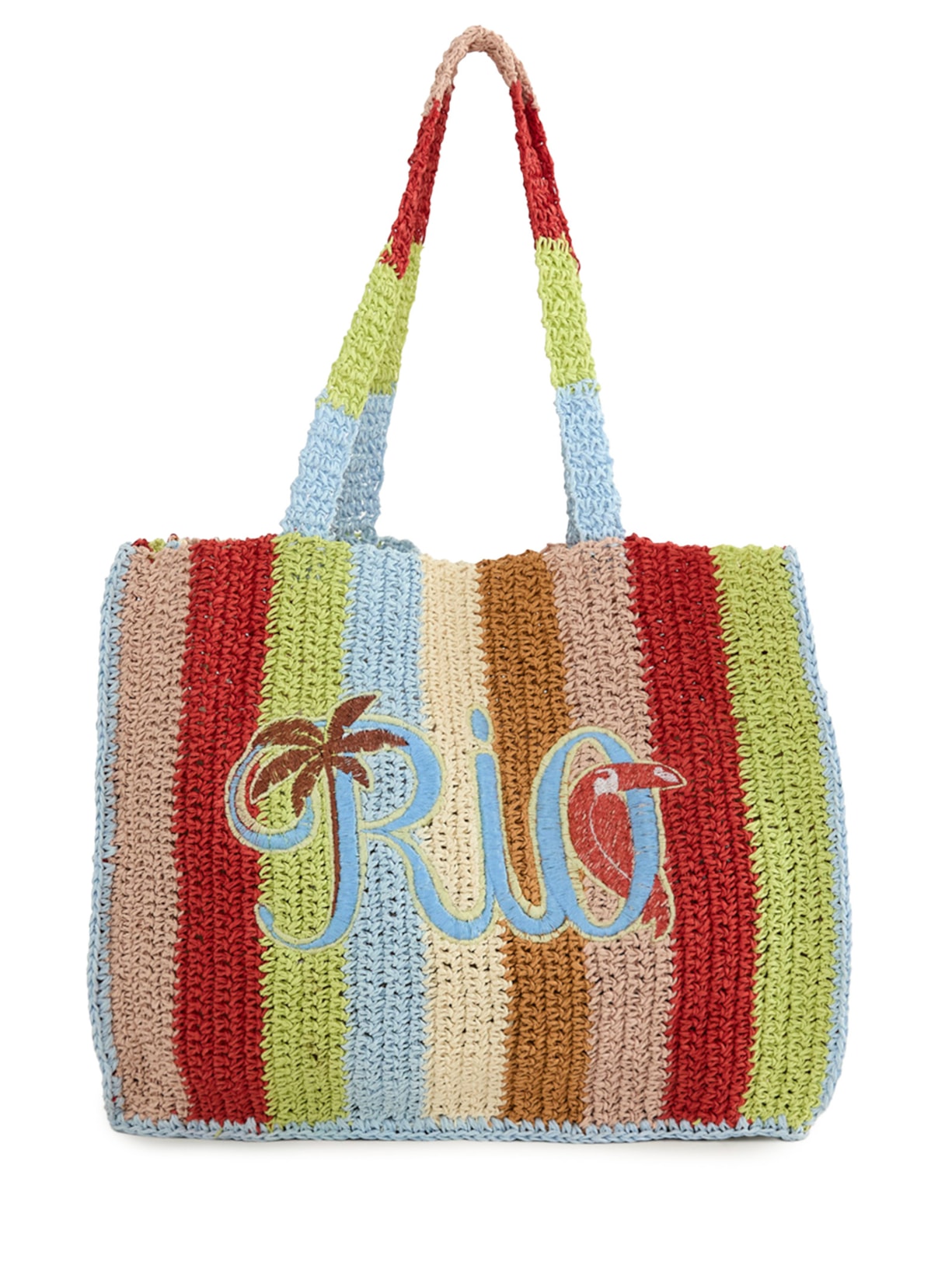 Bolsa Feminina Artesanal Rio Tipográfico Listra M Azul Farm Etc