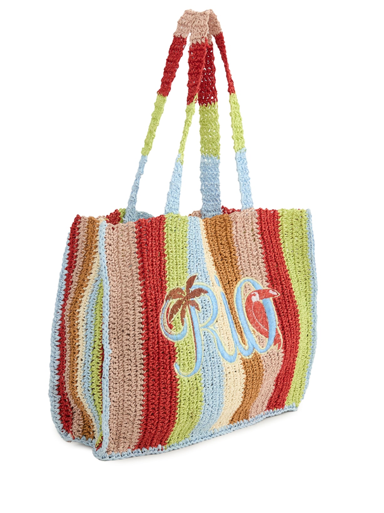 Bolsa Feminina Artesanal Rio Tipográfico Listra M Azul Farm Etc