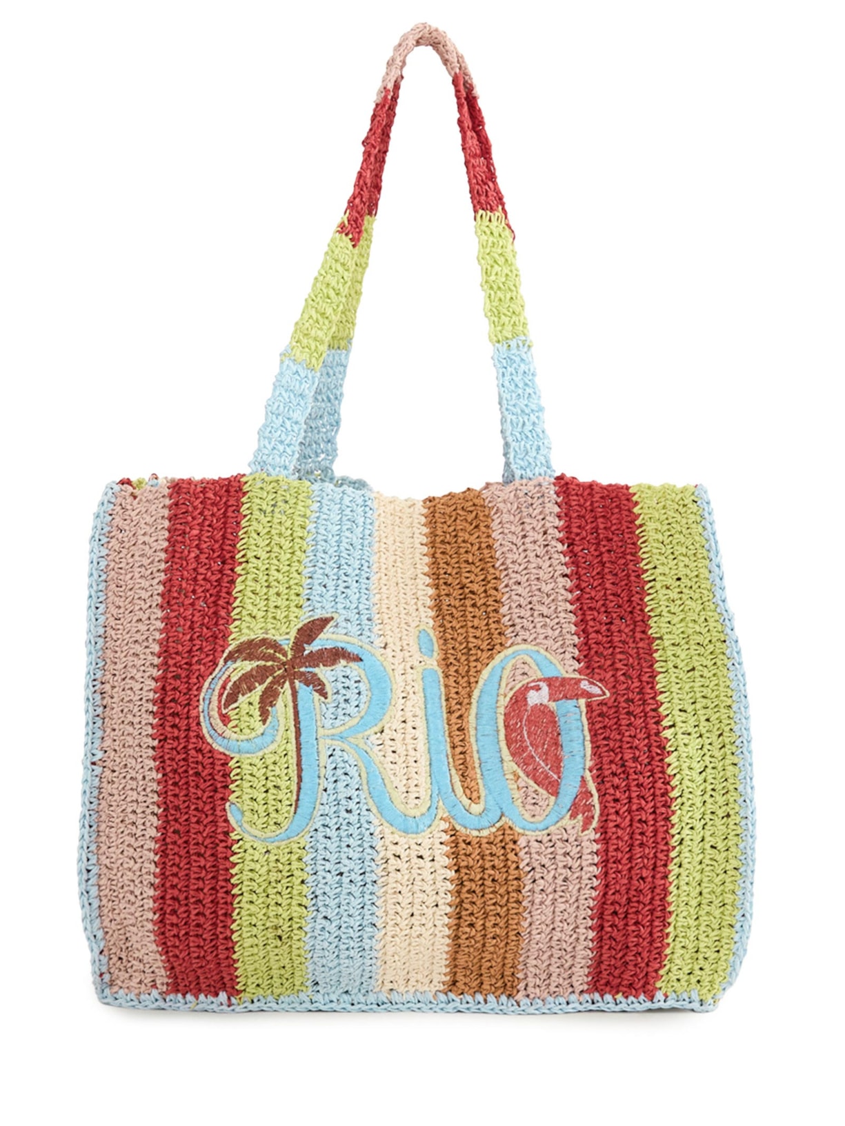 Bolsa Feminina Artesanal Rio Tipográfico Listra M Azul Farm Etc