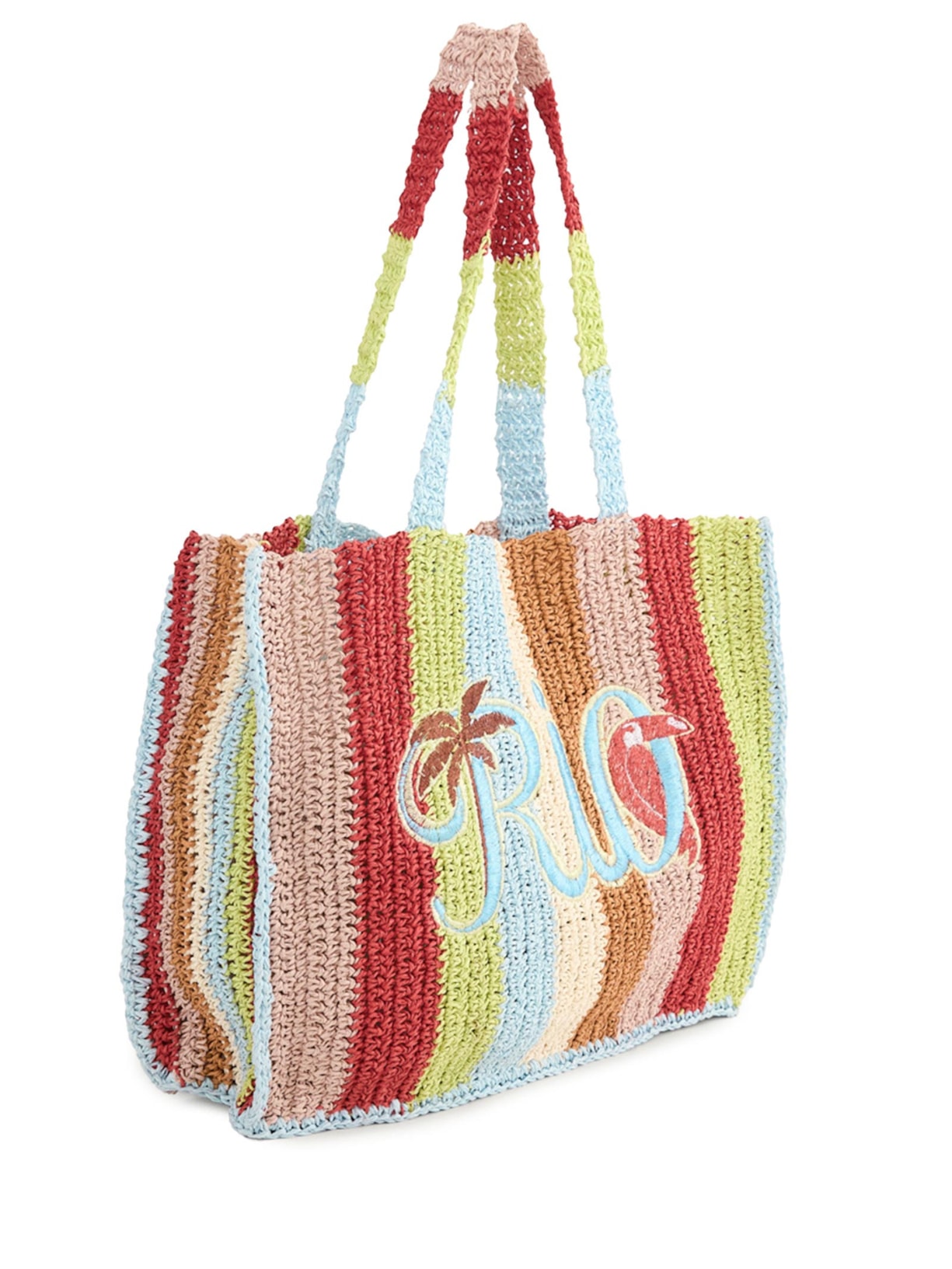 Bolsa Feminina Artesanal Rio Tipográfico Listra M Azul Farm Etc