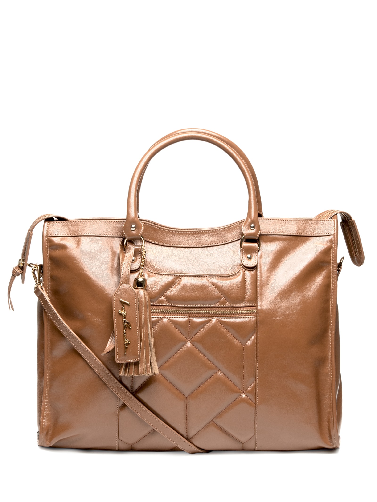 db.br103様 Luiza Barcelos - Bolsa Feminina Atenas Caramelo - Marrom