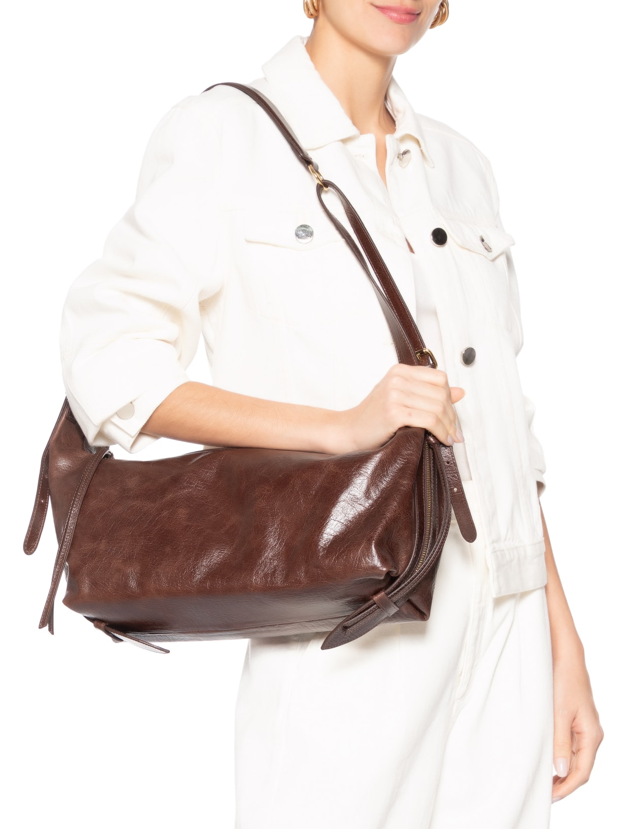 Bolsa Feminina Atlanta Grande Marrom Luiza Barcelos