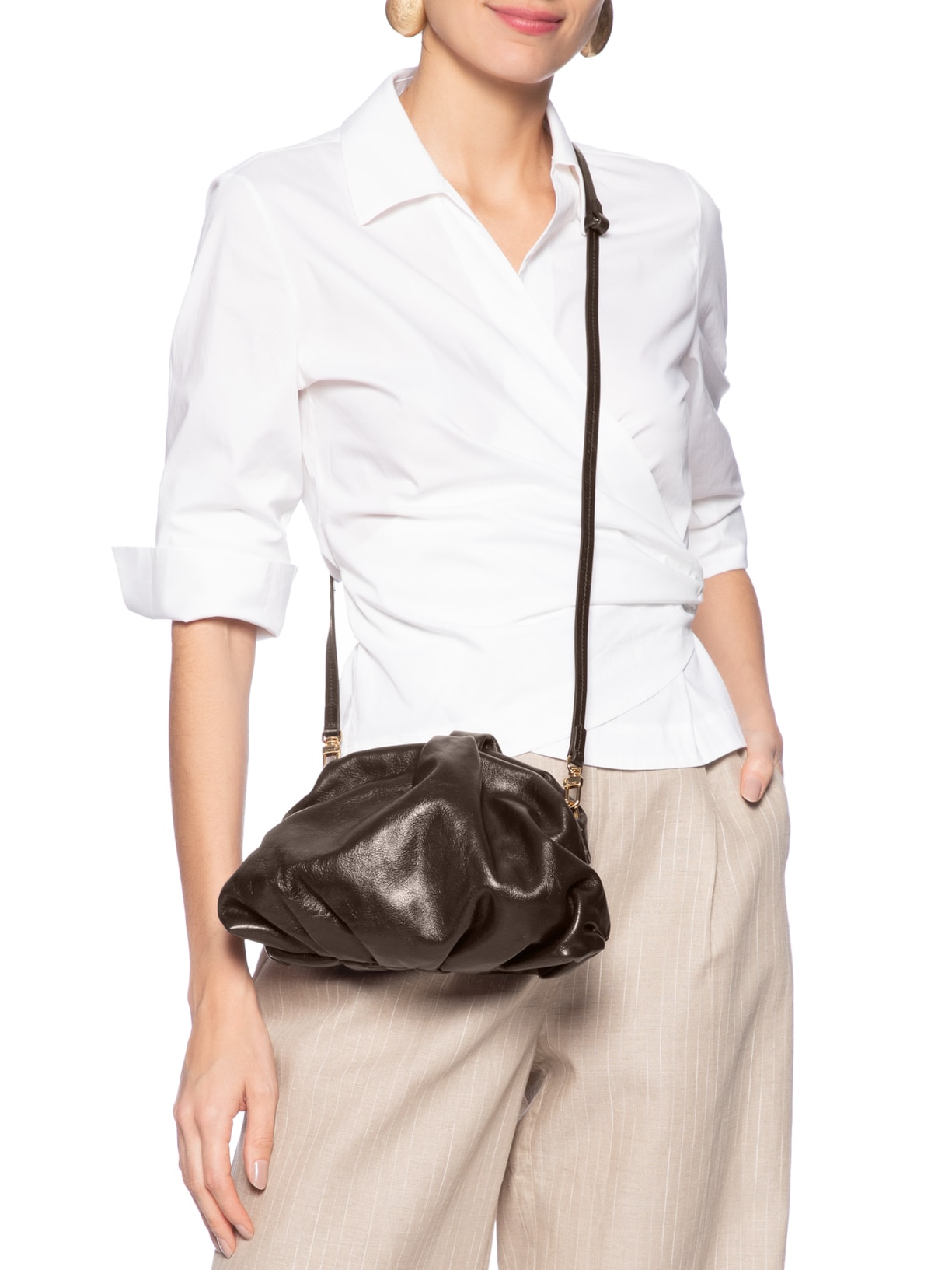 Bolsa Feminina Avril Média Couro Marrom Schutz