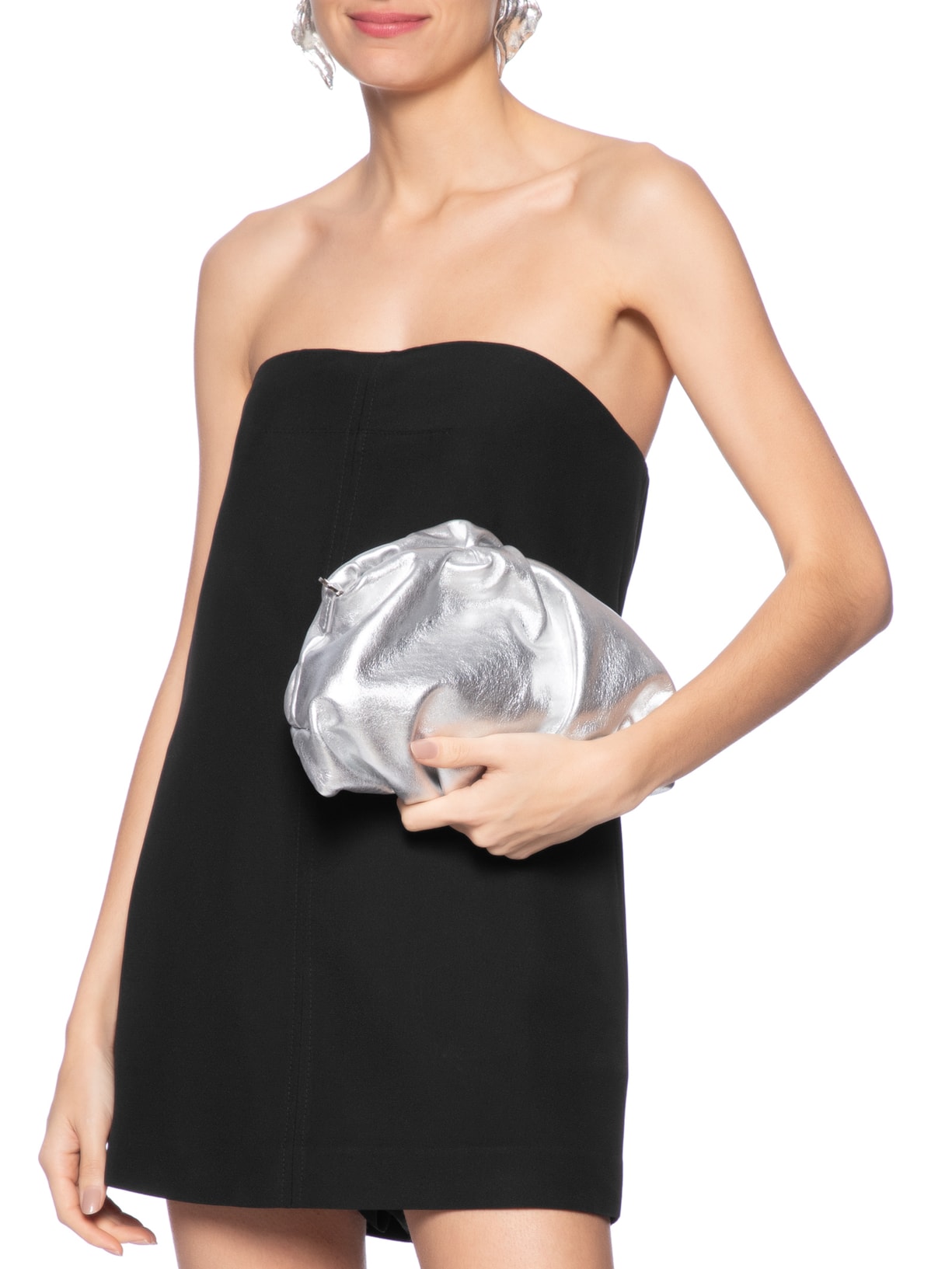 Bolsa Feminina Avril Média Couro Prata Schutz