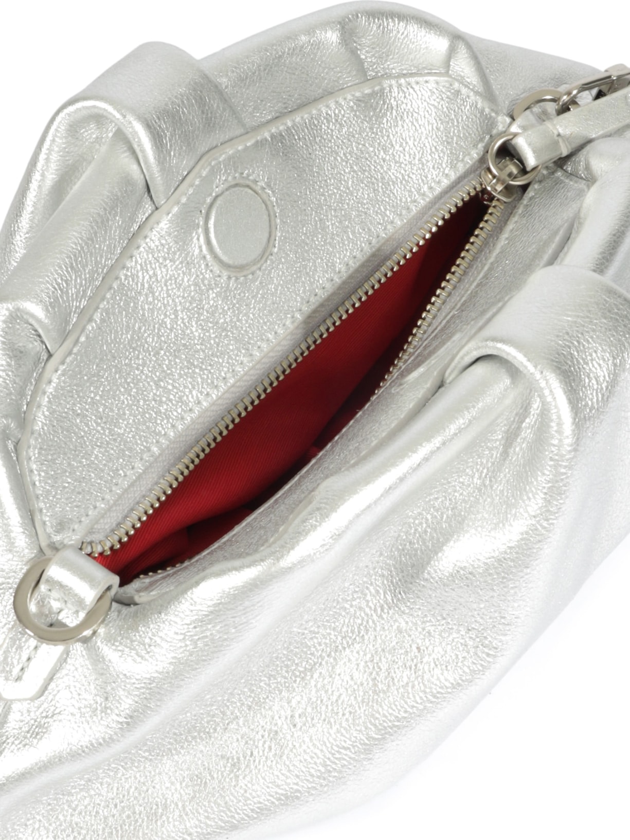 Bolsa Feminina Avril Média Couro Prata Schutz