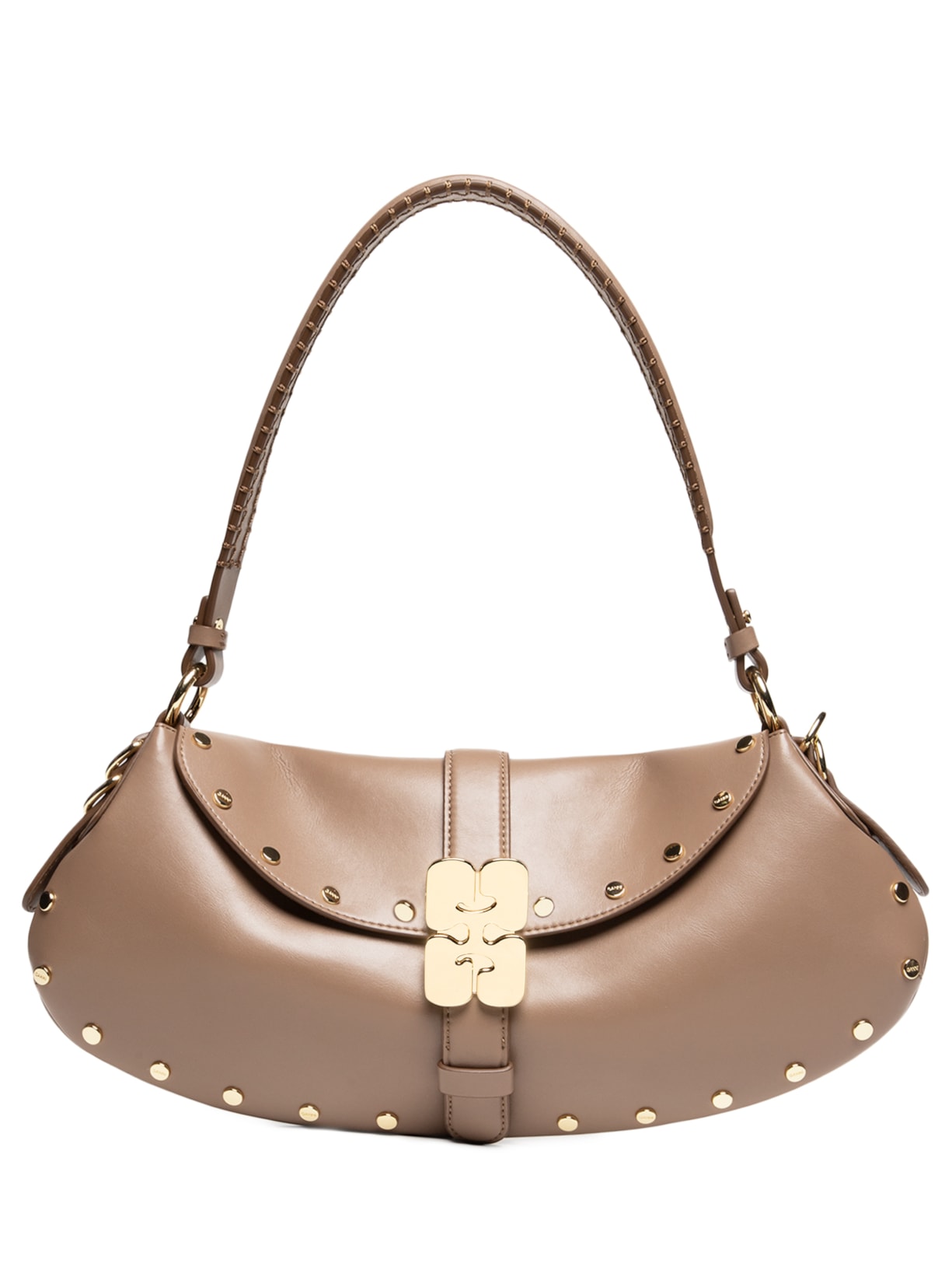 Bolsa Feminina B-Kat Studs Marrom Ganni