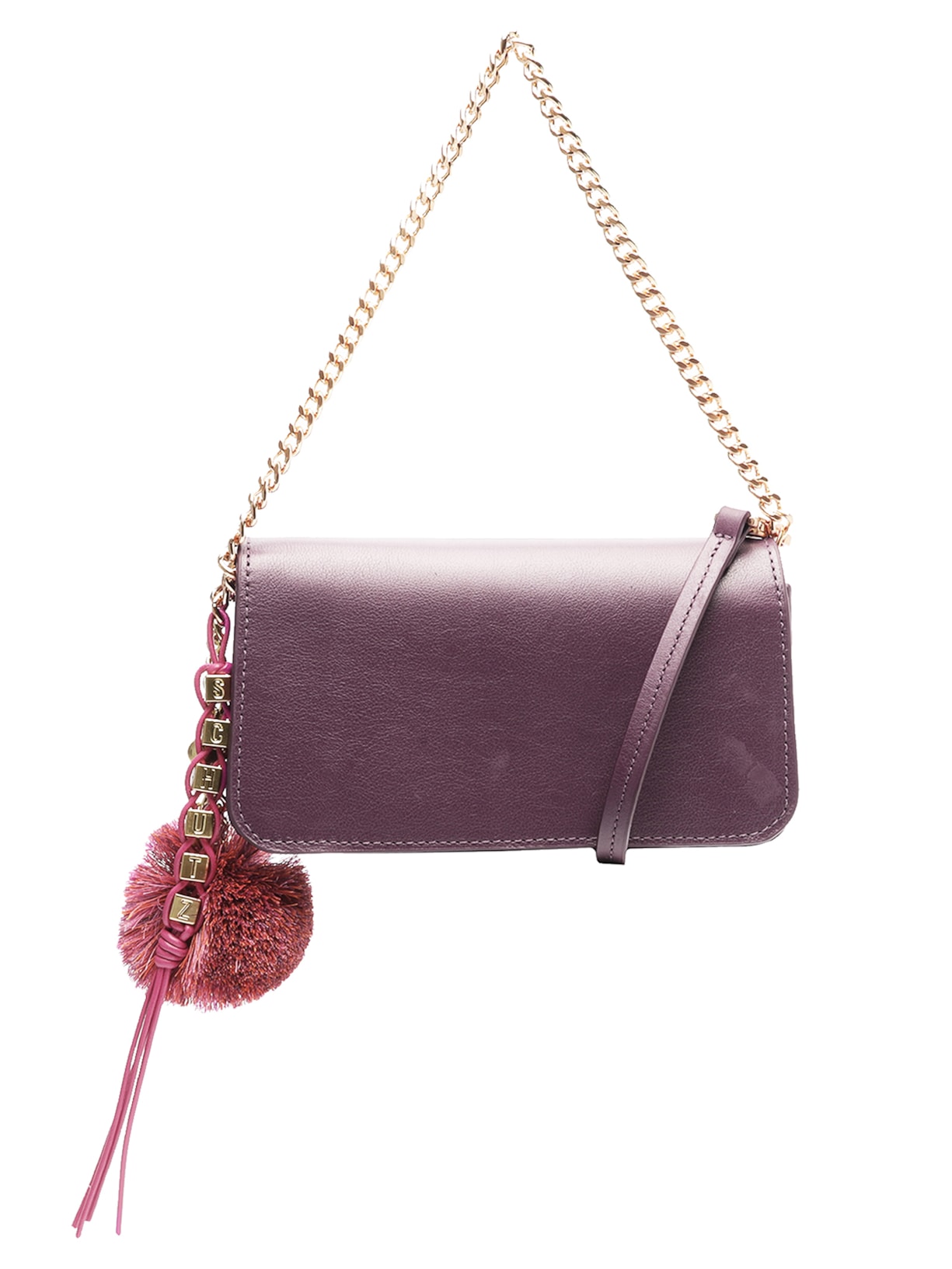 Bolsa Feminina Baguete Jasmine Couro - Vinho