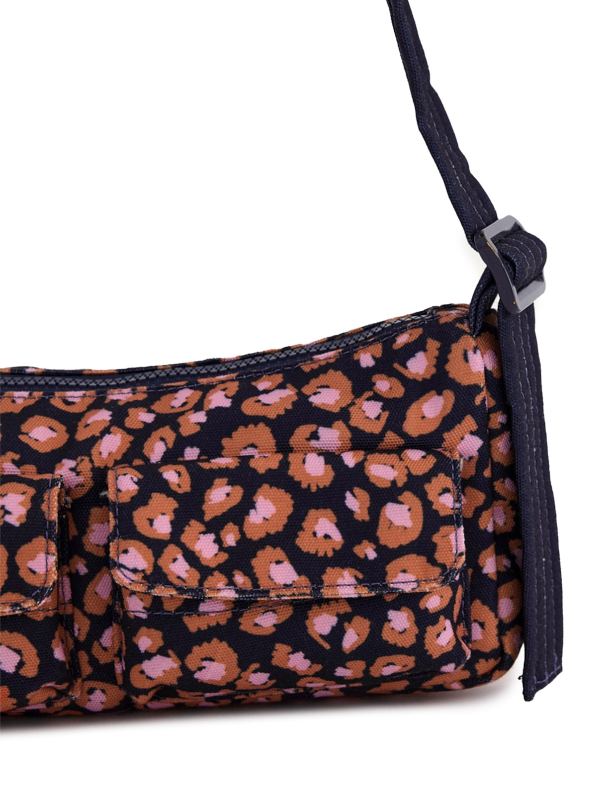 Bolsa Feminina Baguete Leopard Pop Azul Farm Etc