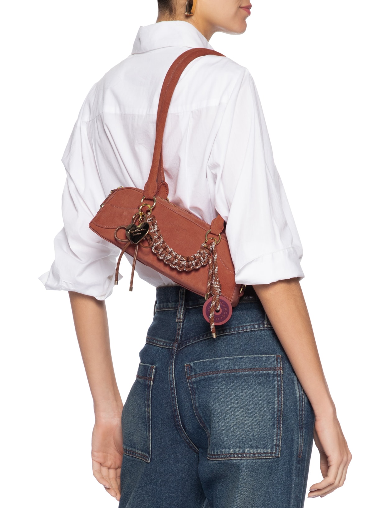 Bolsa Feminina Baguete Marrom Luiza Barcelos