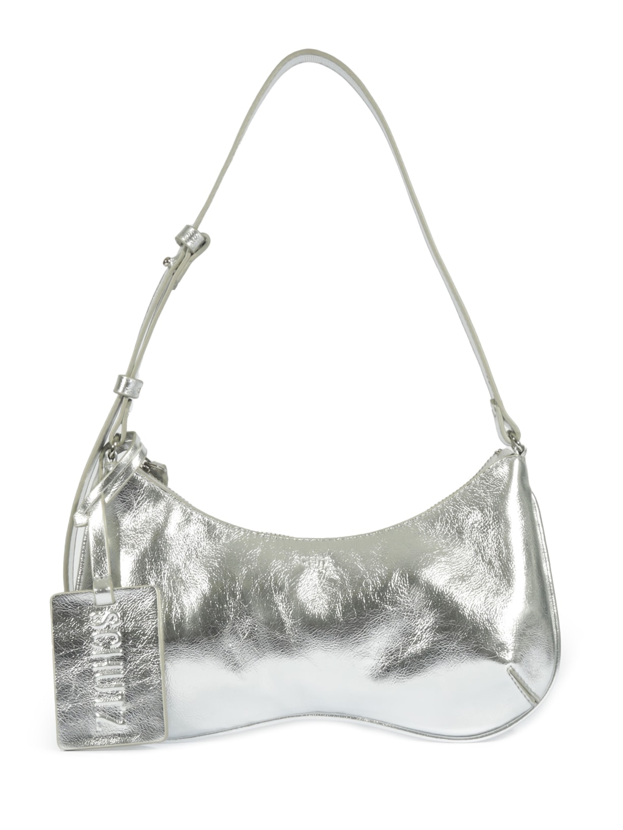 Bolsa Feminina Baguete Média Prateado Schutz