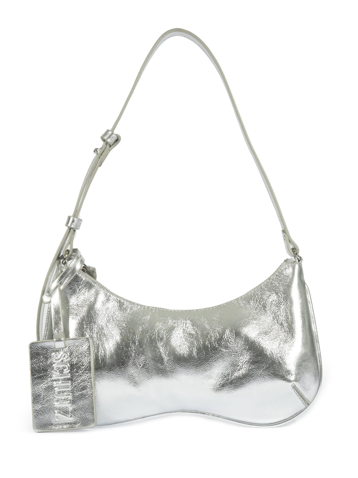 Bolsa Feminina Baguete Média Prateado Schutz