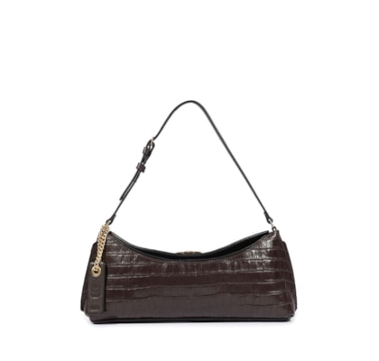 Bolsa Feminina Baguete New Croc - Marrom