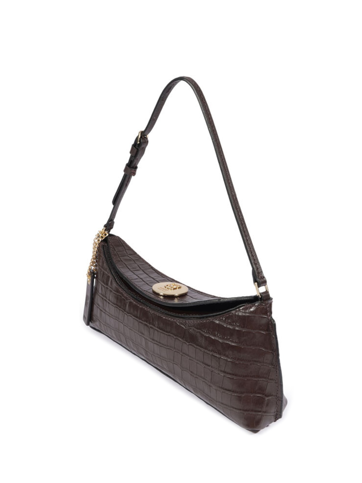 Bolsa Feminina Baguete New Croc Marrom Schutz