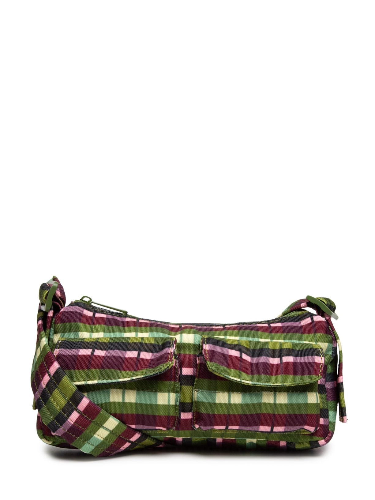 Bolsa Feminina Baguete Xadrez - Verde