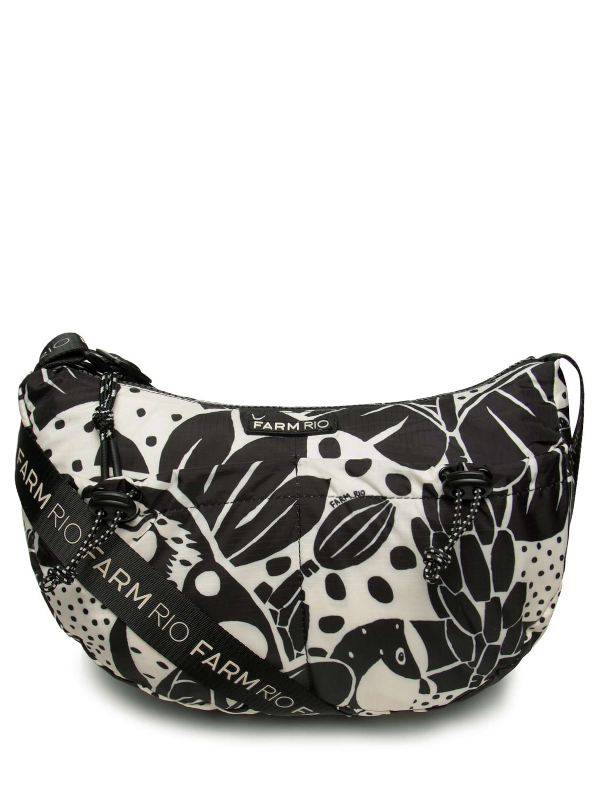 Bolsa Feminina Banana P Bichos Na Floresta - Preto