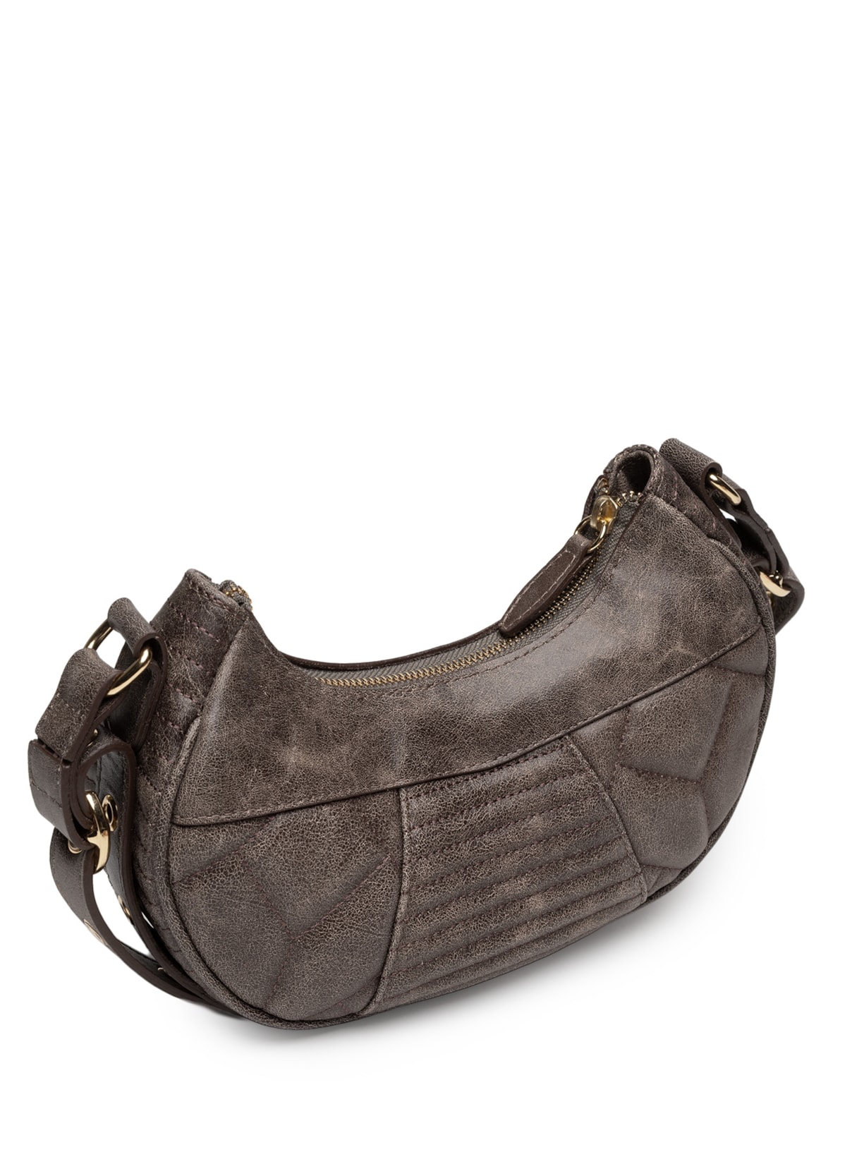 Bolsa Feminina Baquete Pequena Couro Marrom Luiza Barcelos
