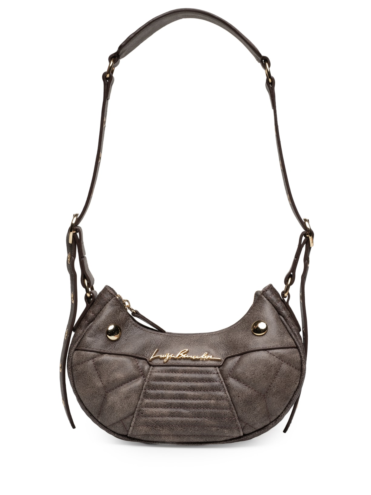 Bolsa Feminina Baquete Pequena Couro Marrom Luiza Barcelos