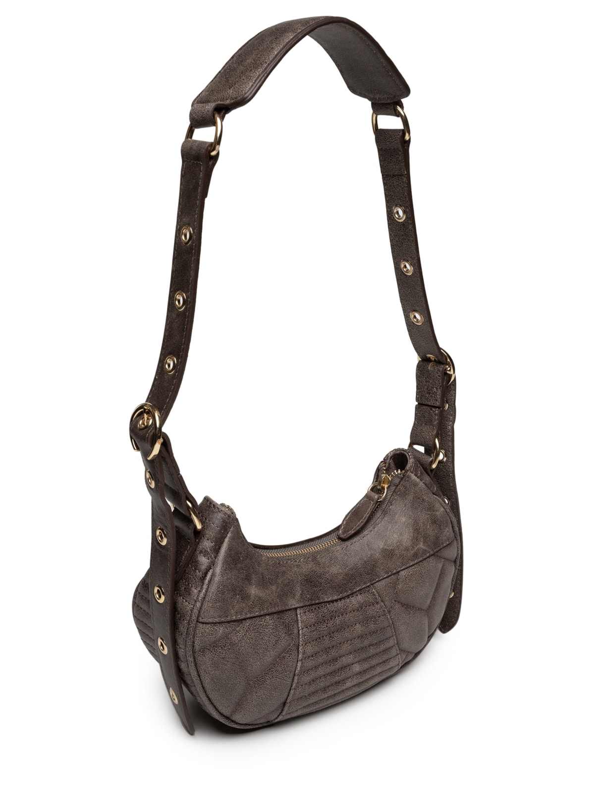 Bolsa Feminina Baquete Pequena Couro Marrom Luiza Barcelos