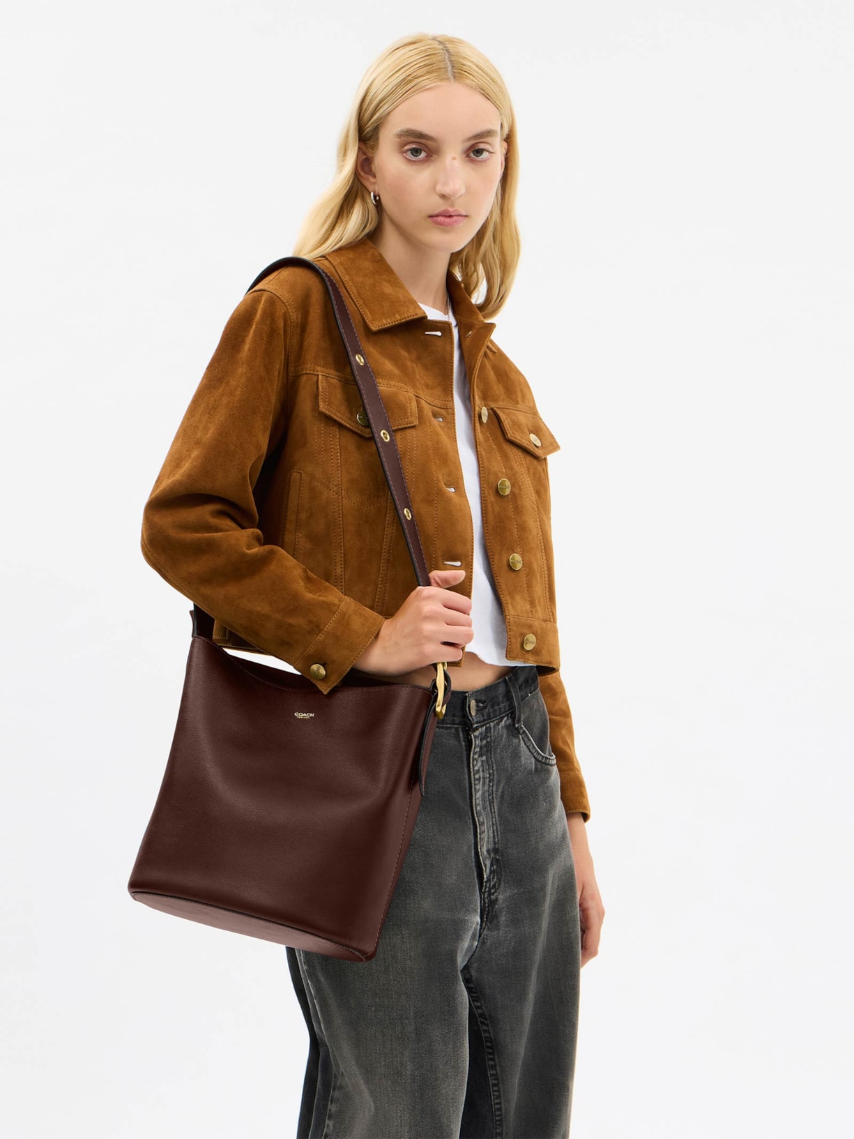 Bolsa Feminina Bleecker Bucket Marrom Coach