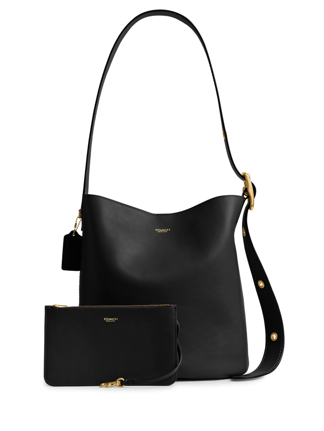 Bolsa Feminina Bleecker Bucket Média  Preto Coach