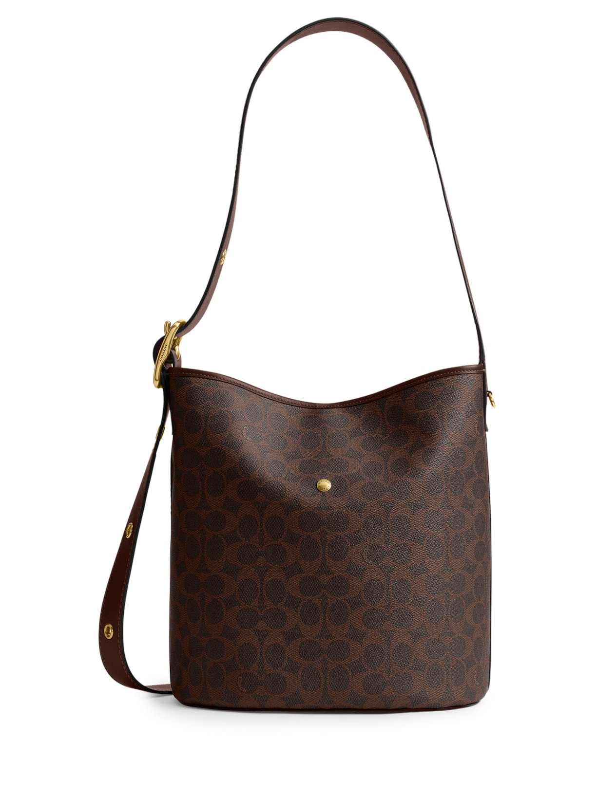 Bolsa Feminina Bleecker Bucket Signature Marrom Coach