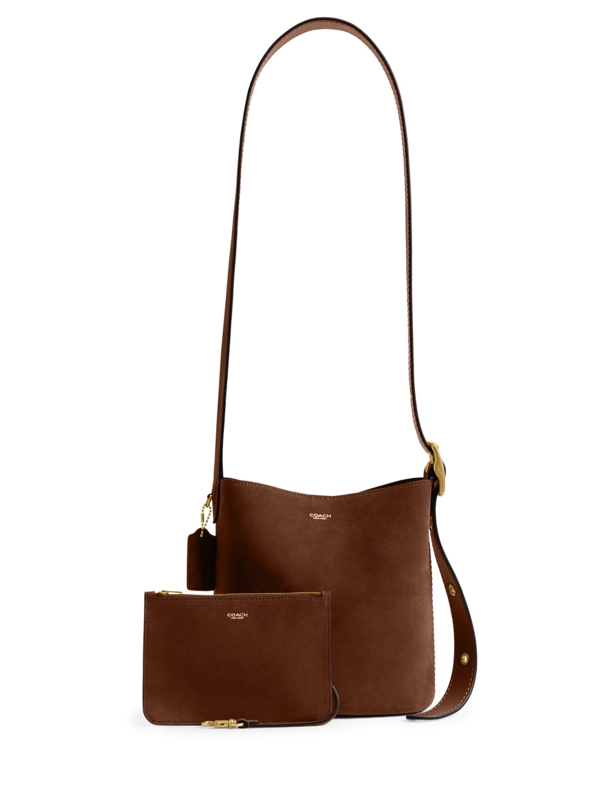 Bolsa Feminina Bleecker Bucket Suede - Marrom