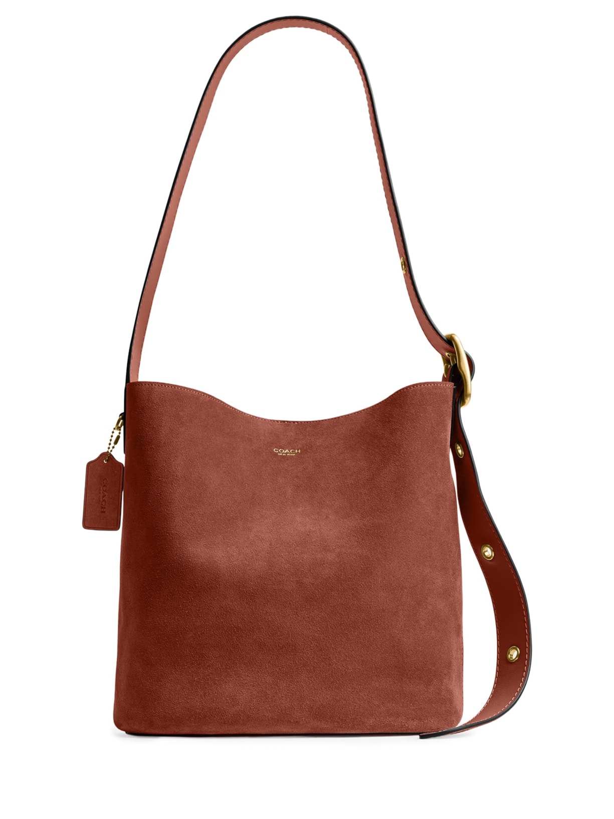 Bolsa Feminina Bleecker Bucket Suede – Marrom Coach