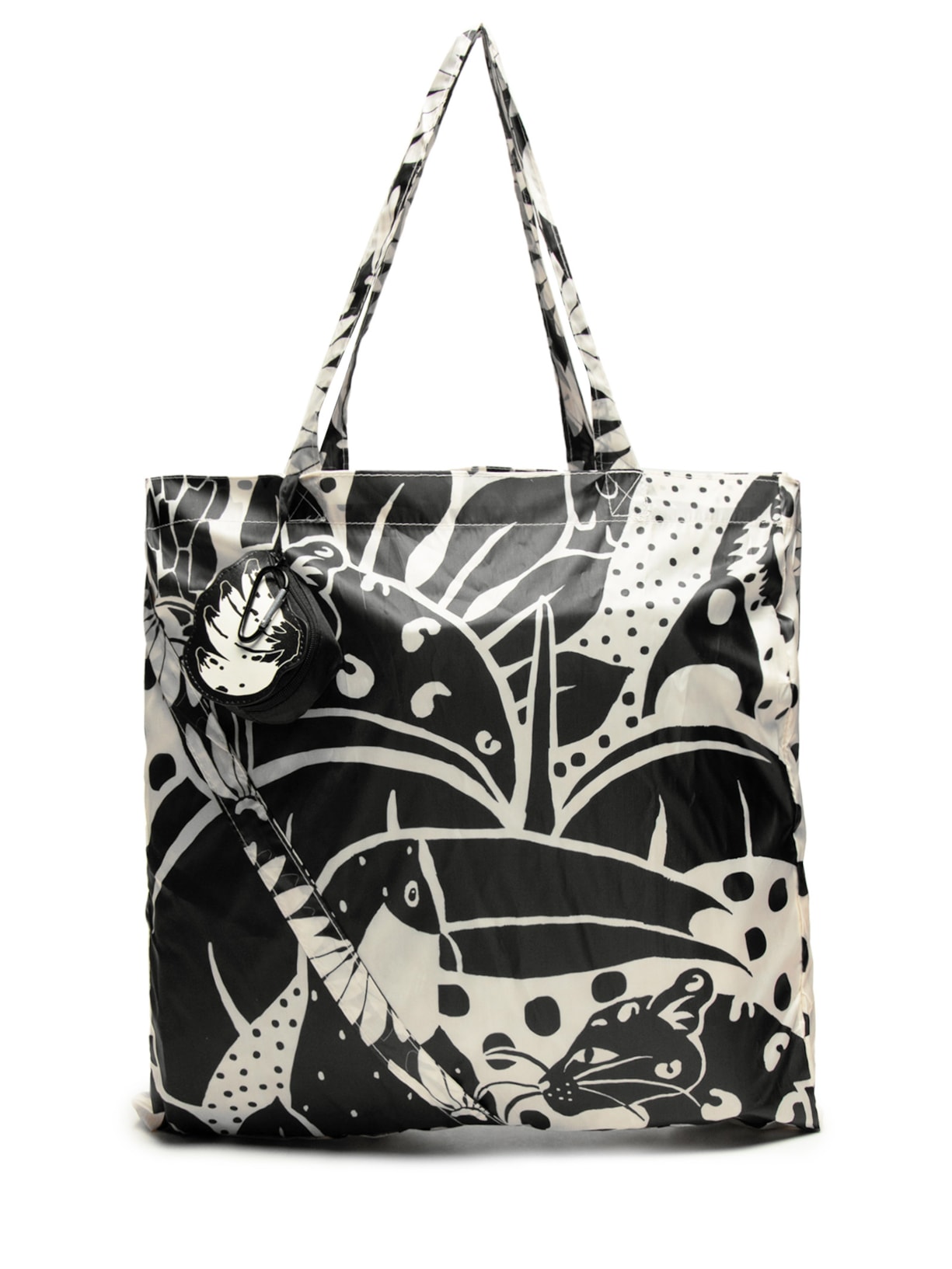 Bolsa Feminina Bolsinha Me Leva Bichos Na Floresta - Preto