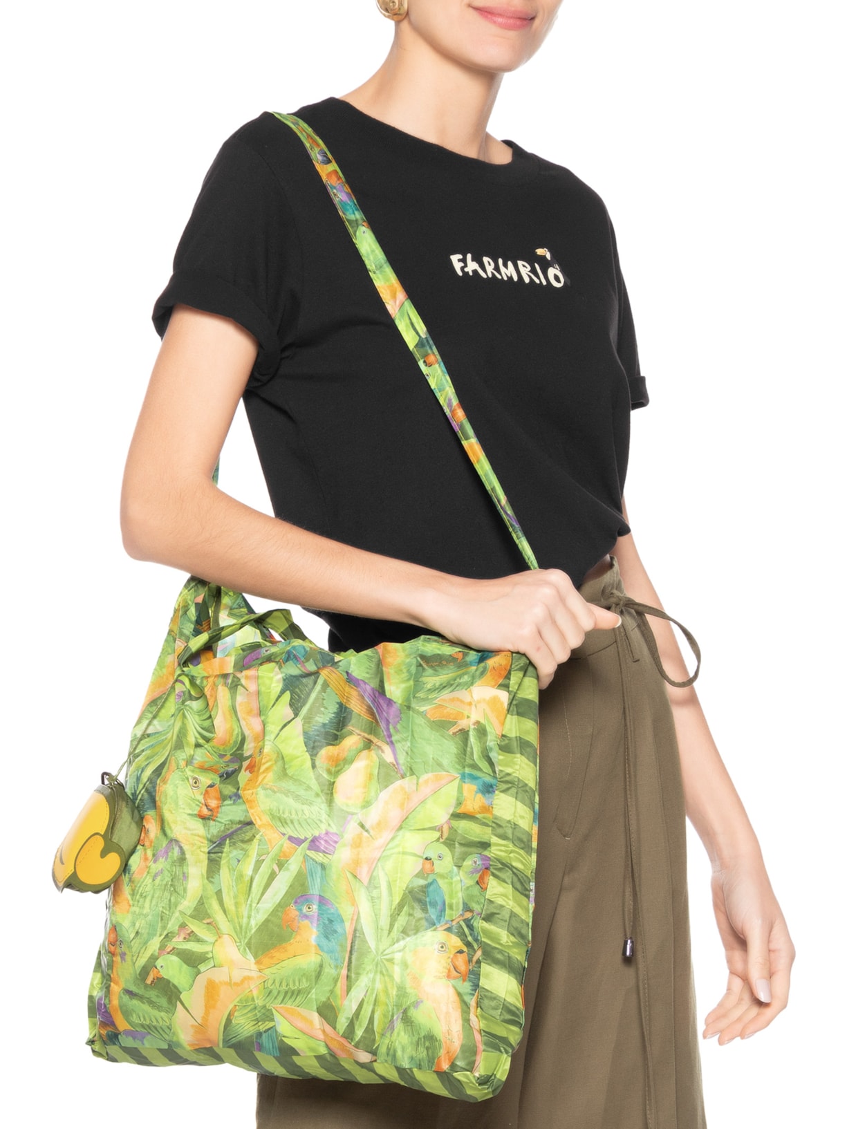 Bolsa Feminina Bolsinha Me Leva Floresta Passarinhos Verde Farm Etc