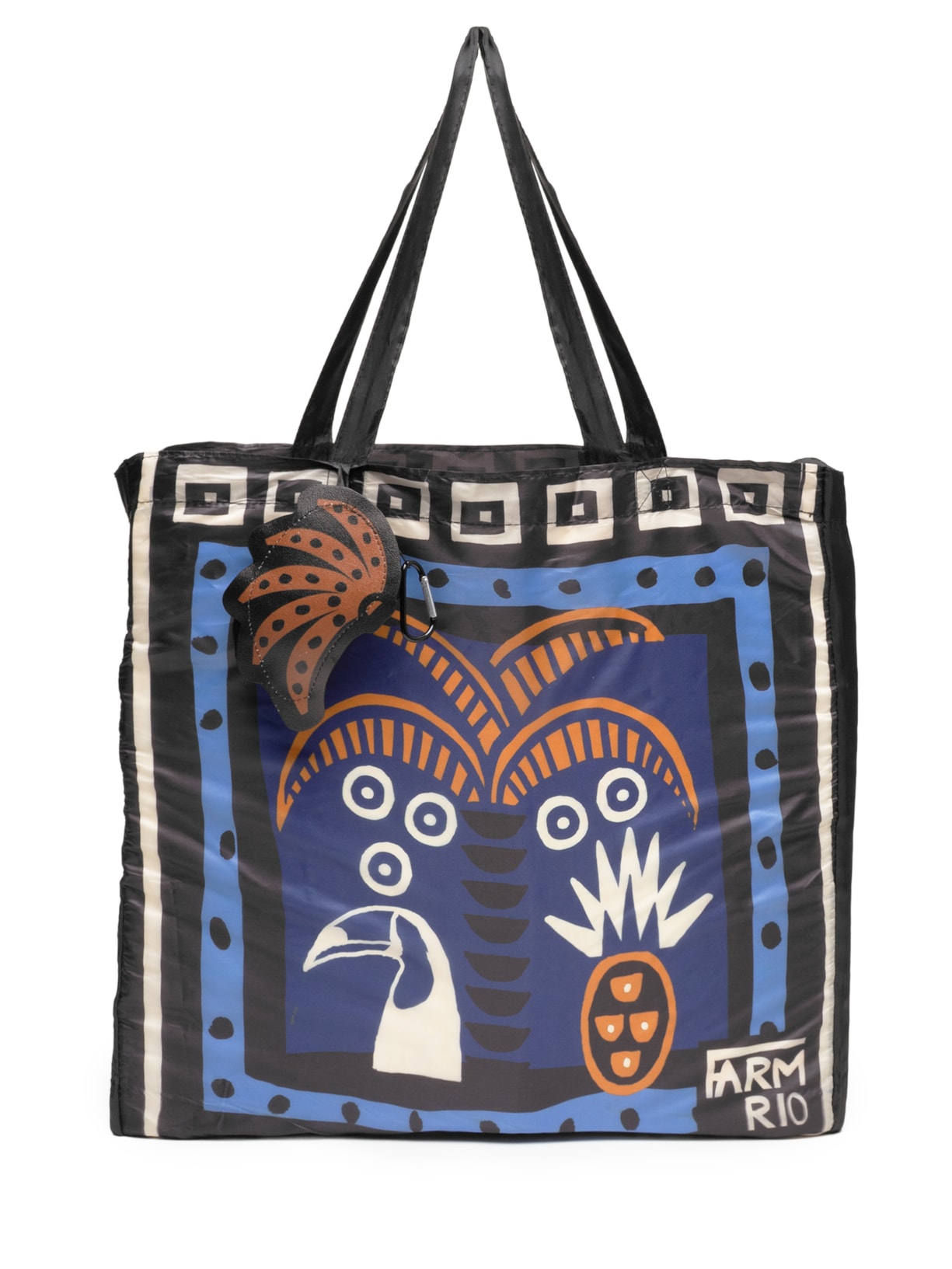 Bolsa Feminina Bolsinha Me Leva Gráfico Tropi - Preto