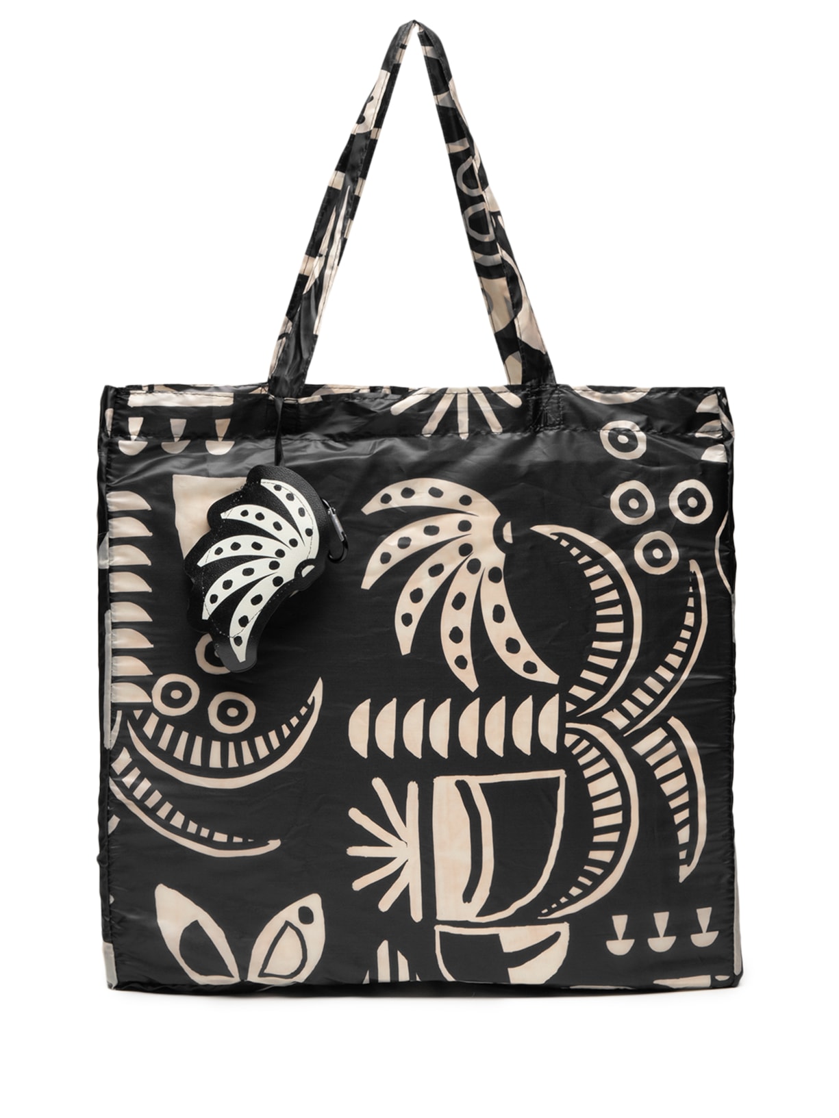 Bolsa Feminina Bolsinha Me Leva Lenço Tropicano - Preto