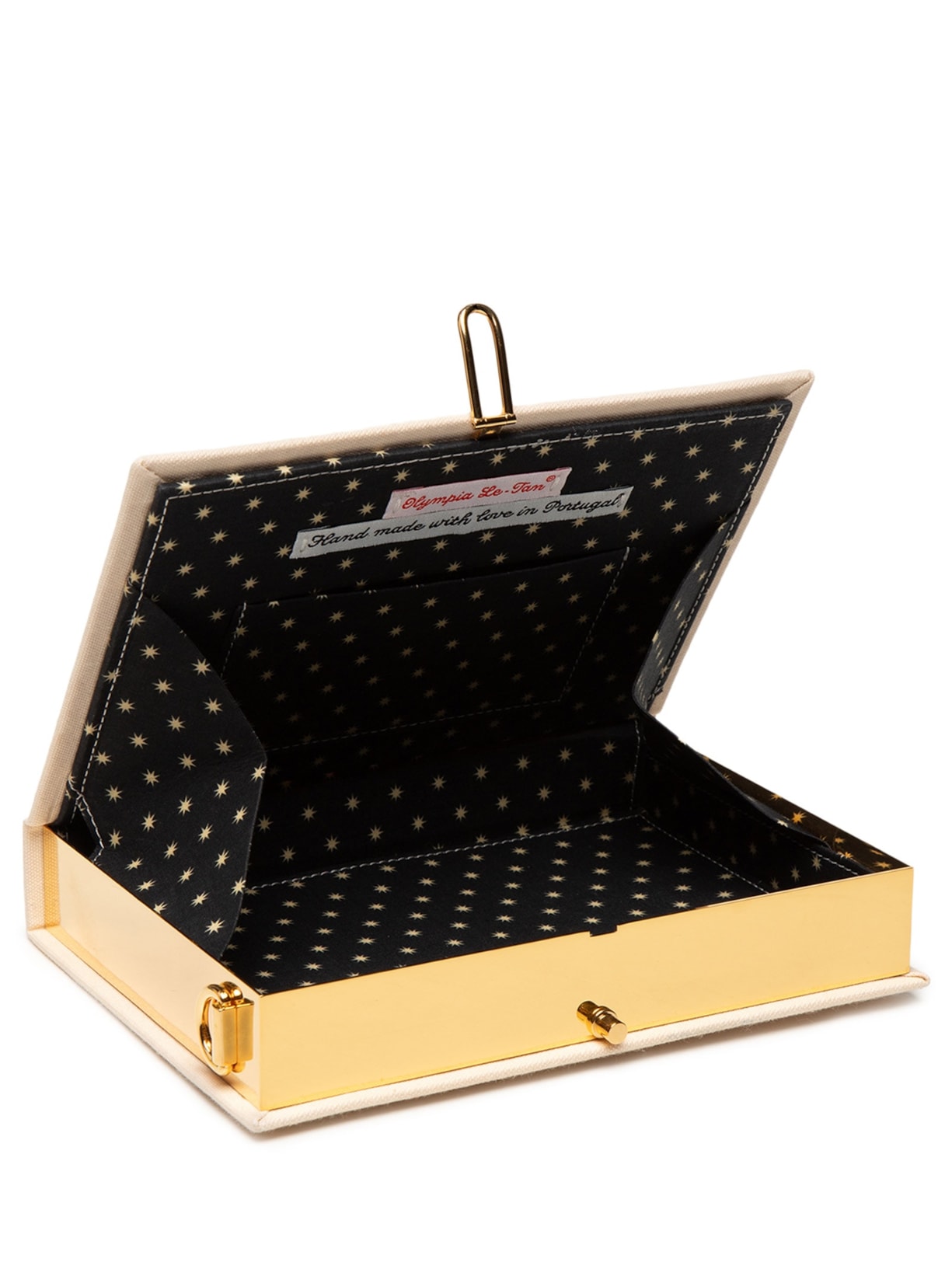 Bolsa Feminina Book Clutch Bauhaus Strapped Bege Olympia Le-tan