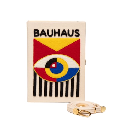 Bolsa Feminina Book Clutch Bauhaus Strapped - Bege