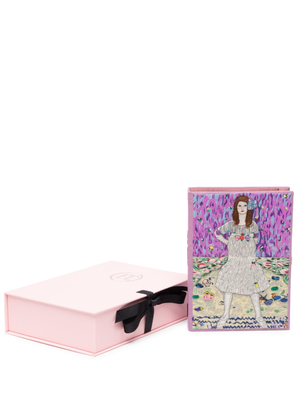 Bolsa Feminina Book Clutch Independent Girl Klimt Roxo Olympia Le-tan