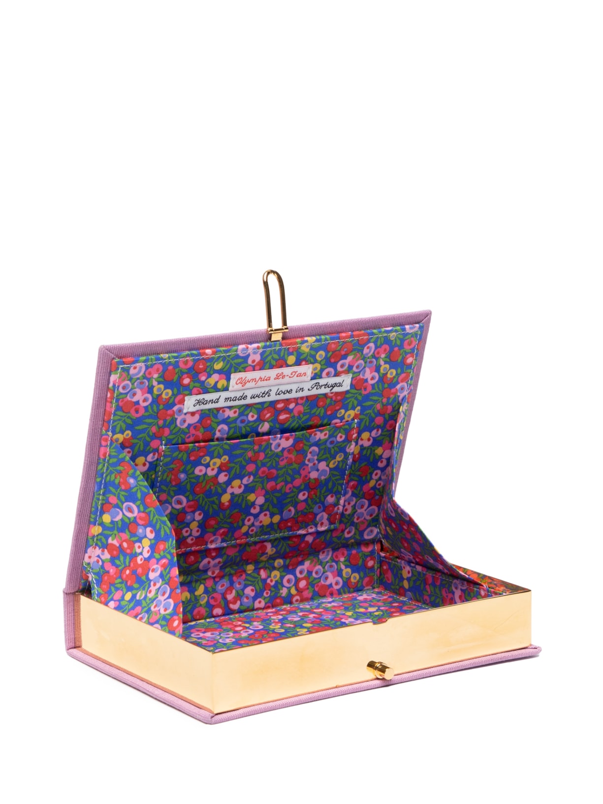 Bolsa Feminina Book Clutch Independent Girl Klimt Roxo Olympia Le-tan