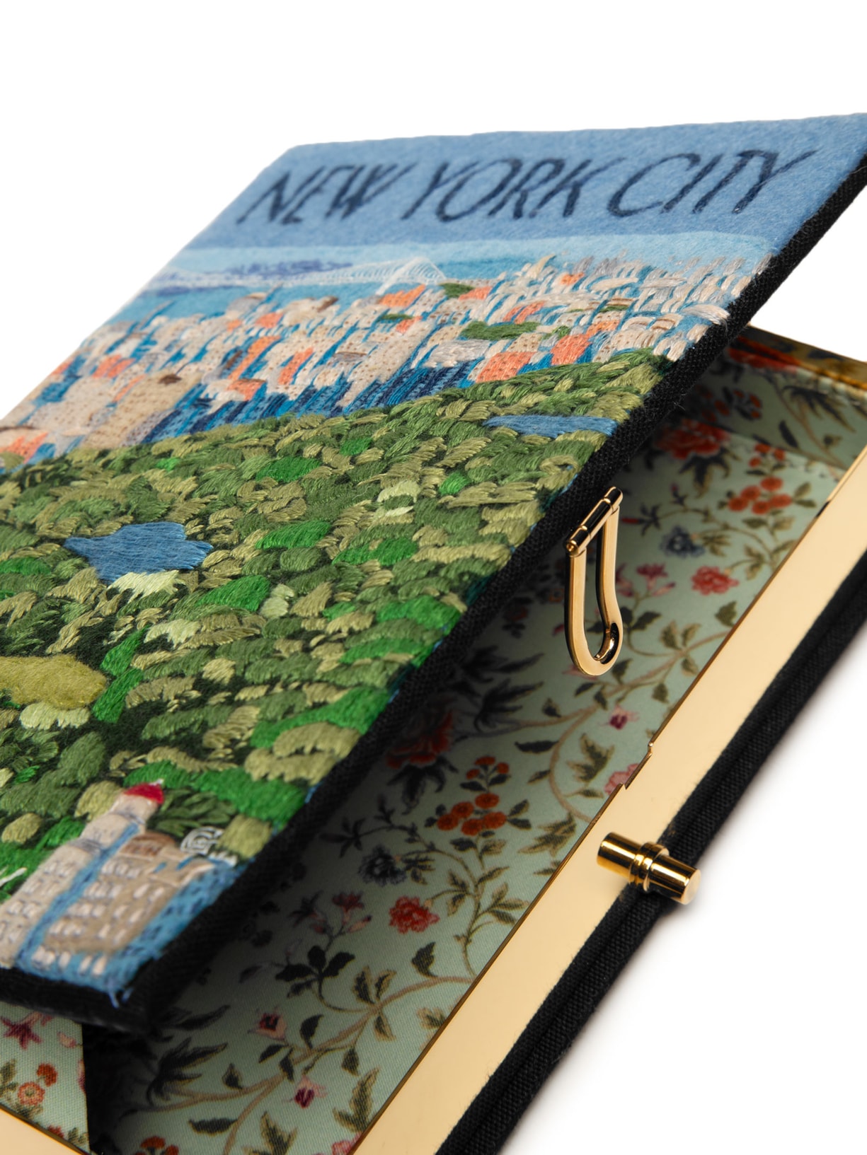 Bolsa Feminina Book Clutch New York City Black Preto Olympia Le-tan